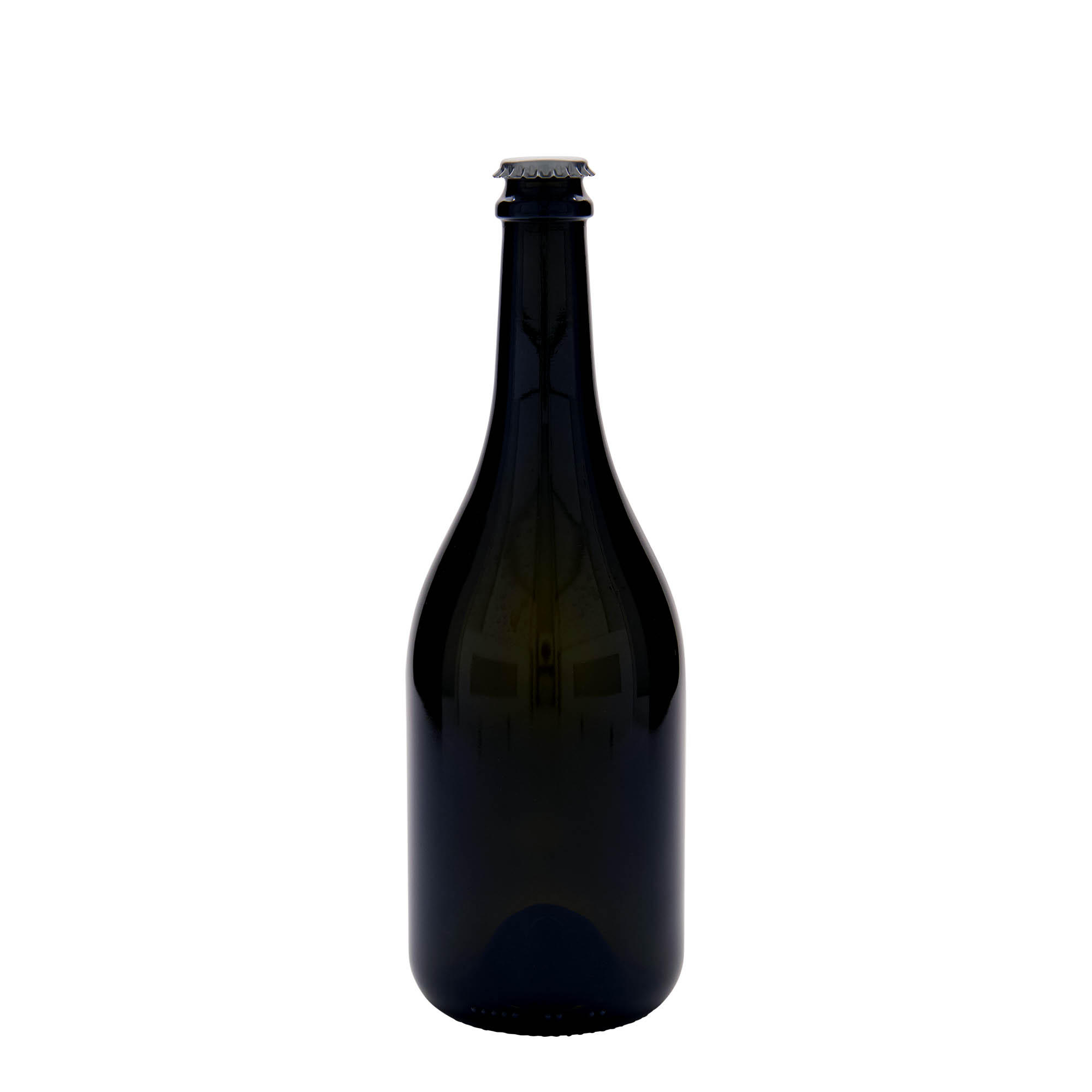 Bottiglia di birra 750 ml 'Horta', vetro, verde antico, bocca: tappo corona Bottiglia di birra 750 ml 'Horta', vetro, verde antico, bocca: tappo corona