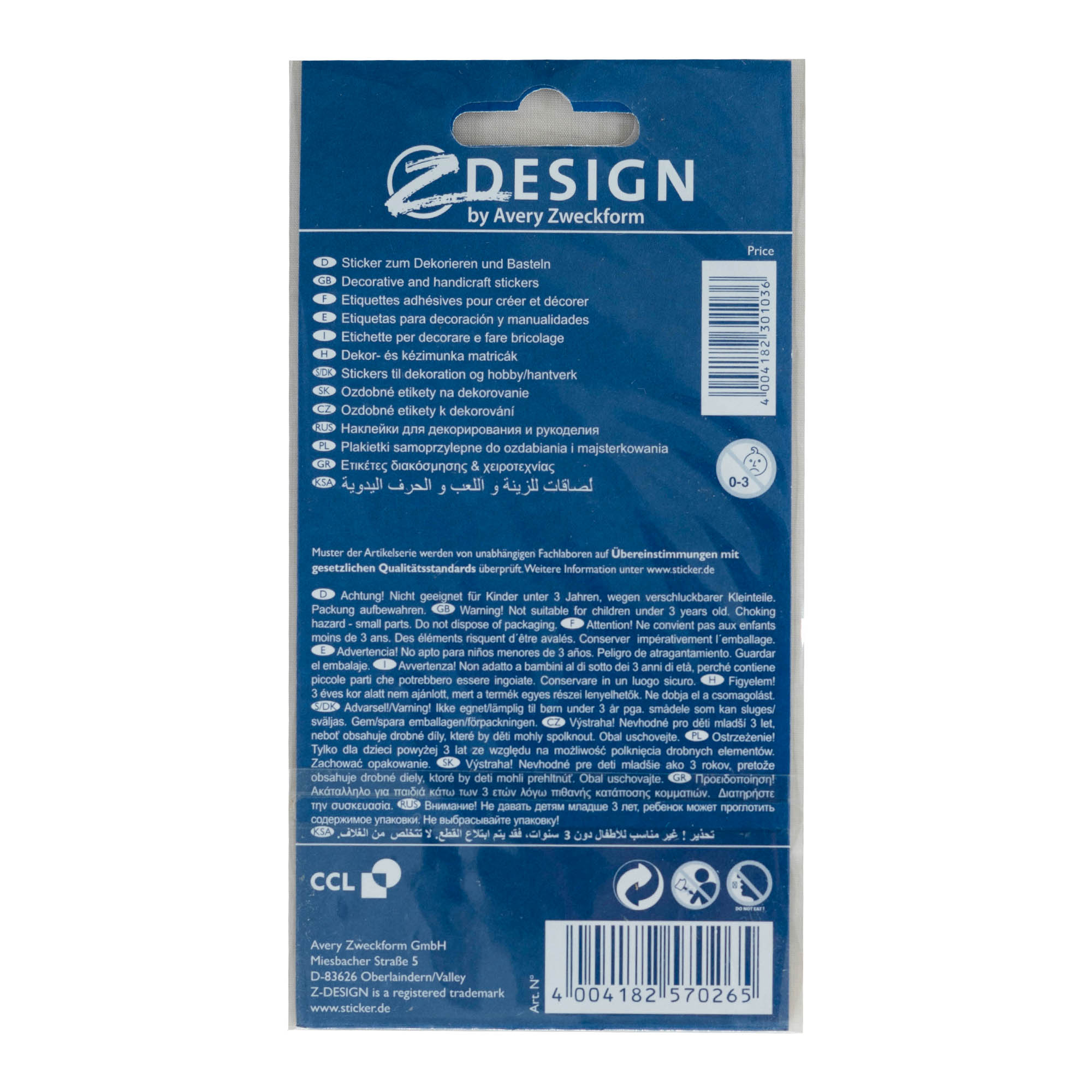 Adesivi Zweckform 'Tanti Auguri', multicolore Adesivi Zweckform 'Tanti Auguri', multicolore