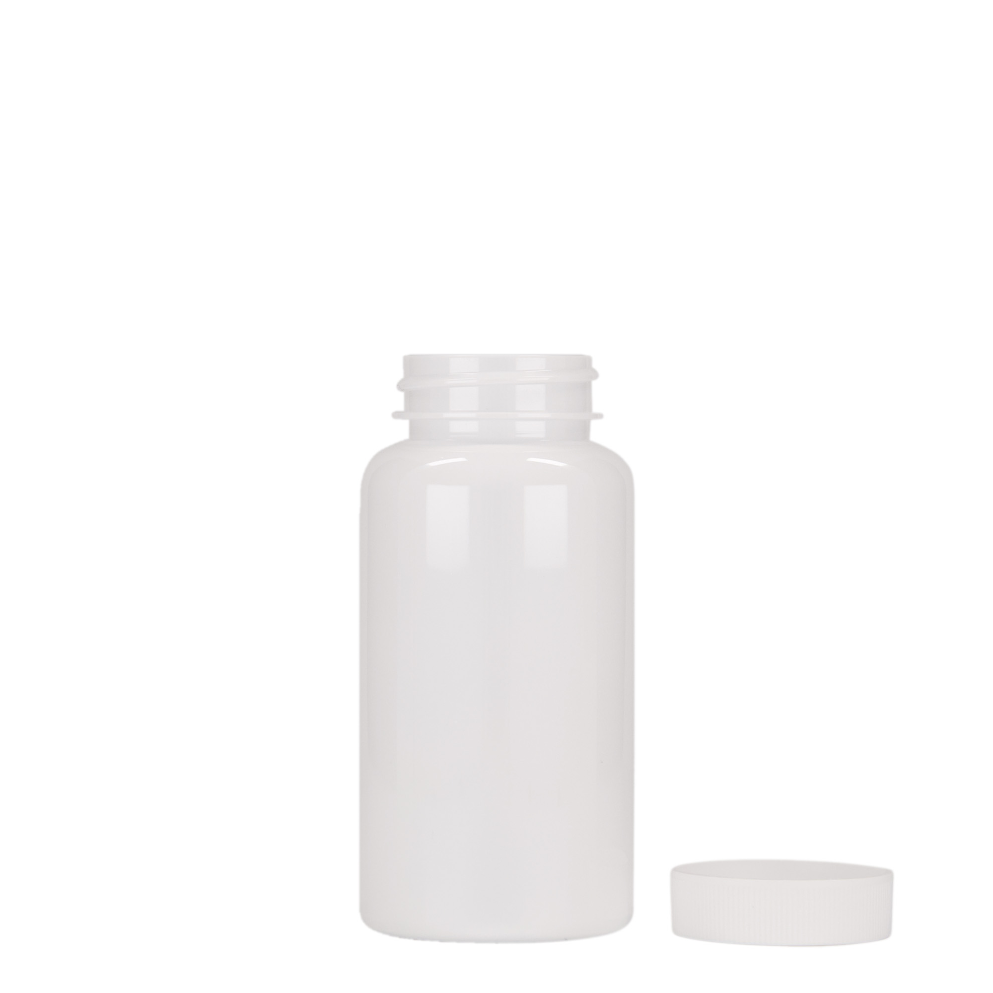 150 ml flacone PET, plastica, bianco, bocca: 38/400 150 ml flacone PET, plastica, bianco, bocca: 38/400