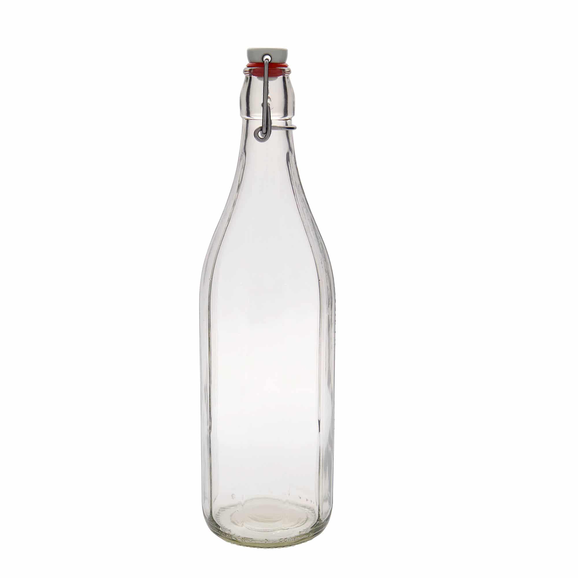 1.000 ml Bottiglia sfaccettata 'Bravo', vetro, imboccatura: tappo meccanico 1.000 ml Bottiglia sfaccettata 'Bravo', vetro, imboccatura: tappo meccanico