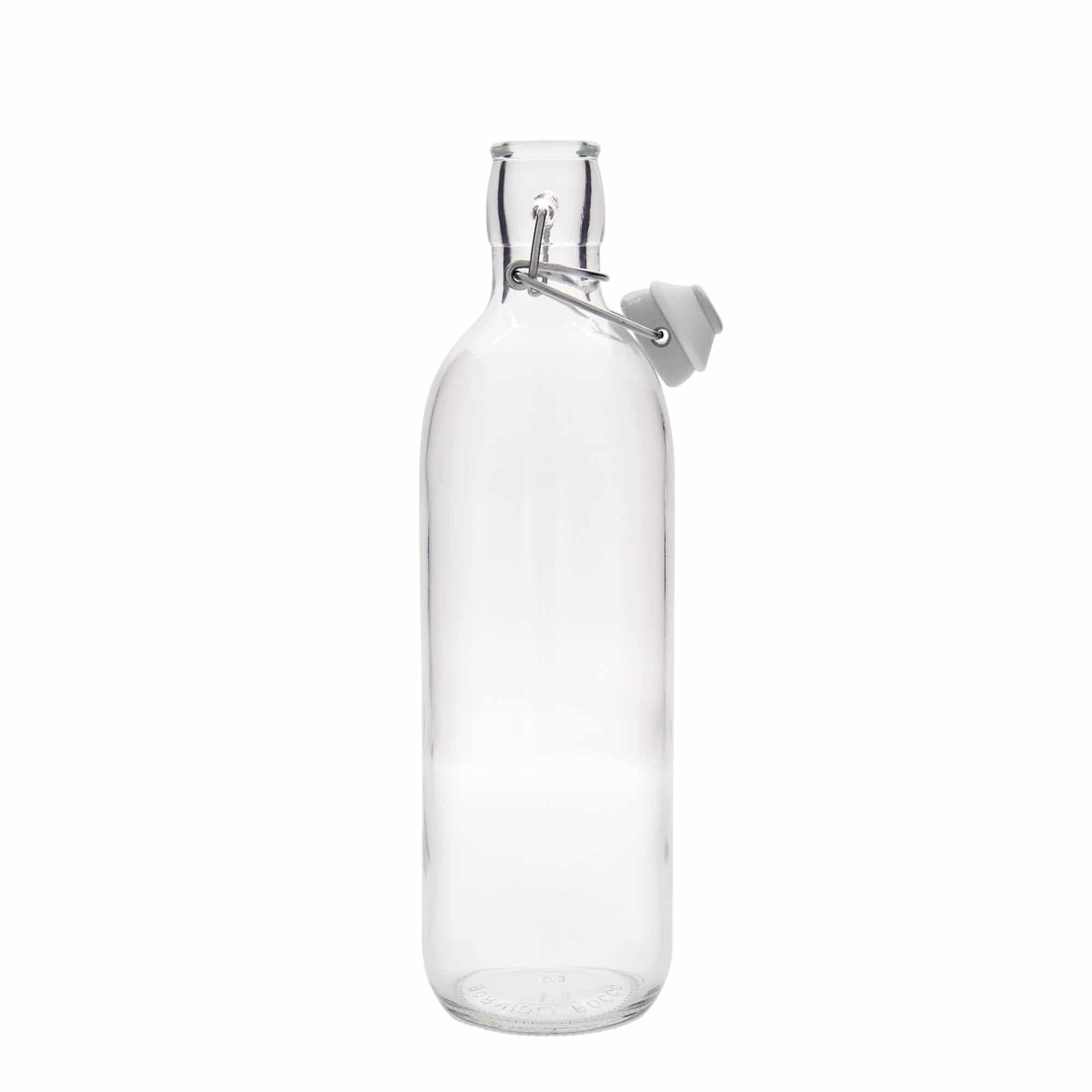 1.000 ml Bottiglia di vetro 'Emilia', imboccatura: tappo meccanico 1.000 ml Bottiglia di vetro 'Emilia', imboccatura: tappo meccanico