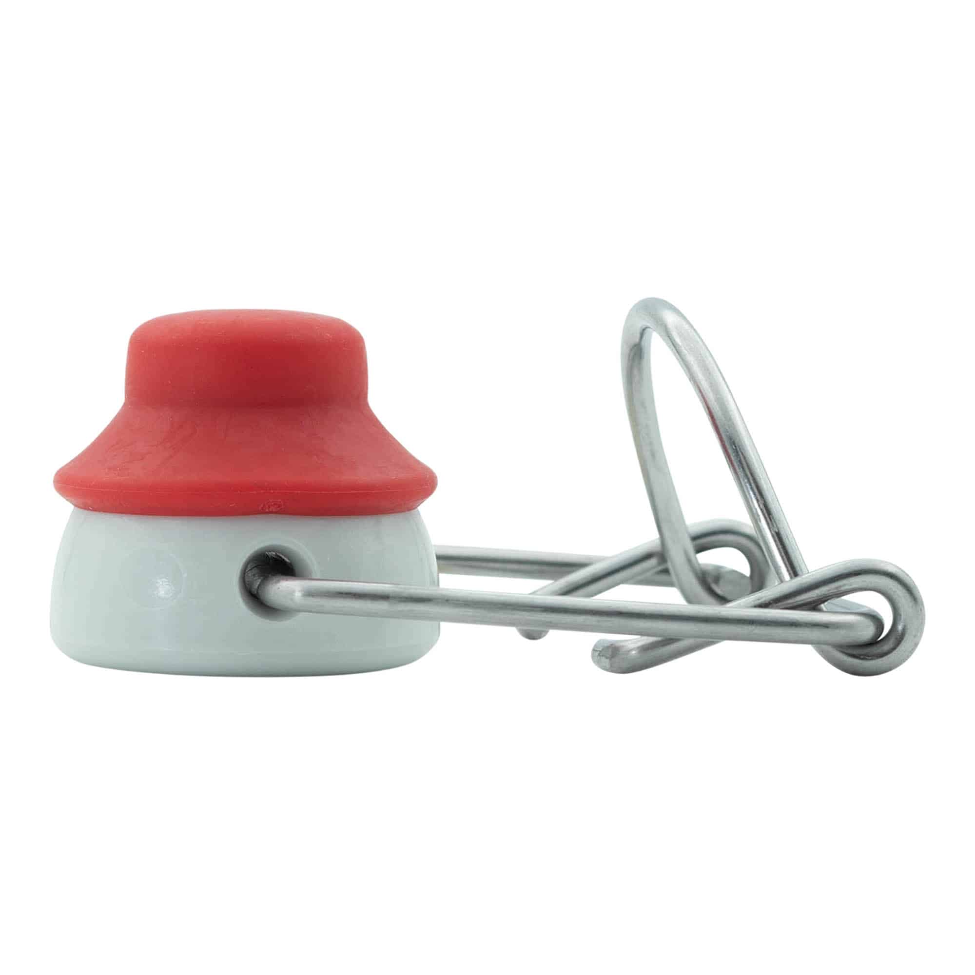 Tappo meccanico misura speciale, plastica, rosso-bianco