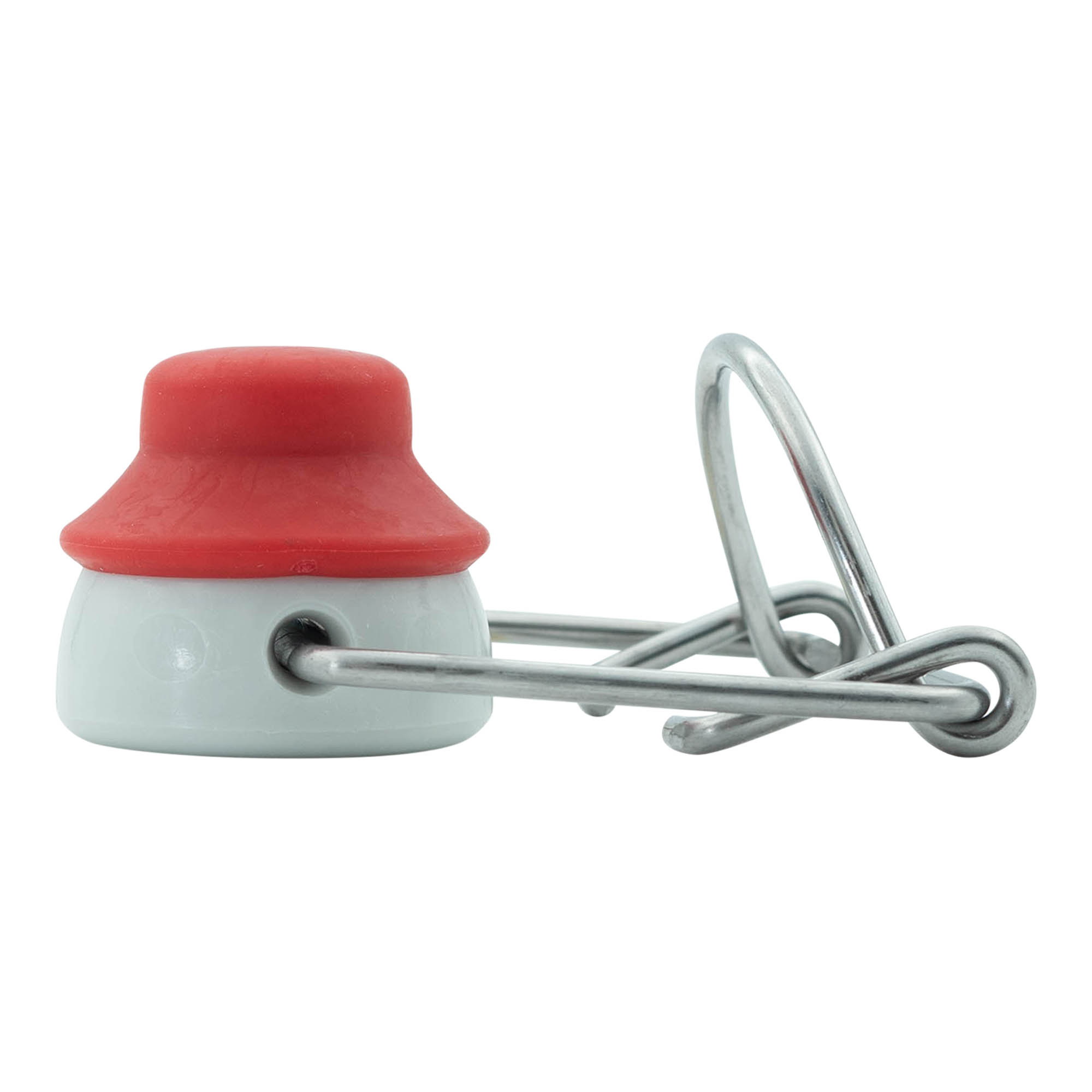 Chiusura a fibbia taglia speciale, plastica, rosso-bianco