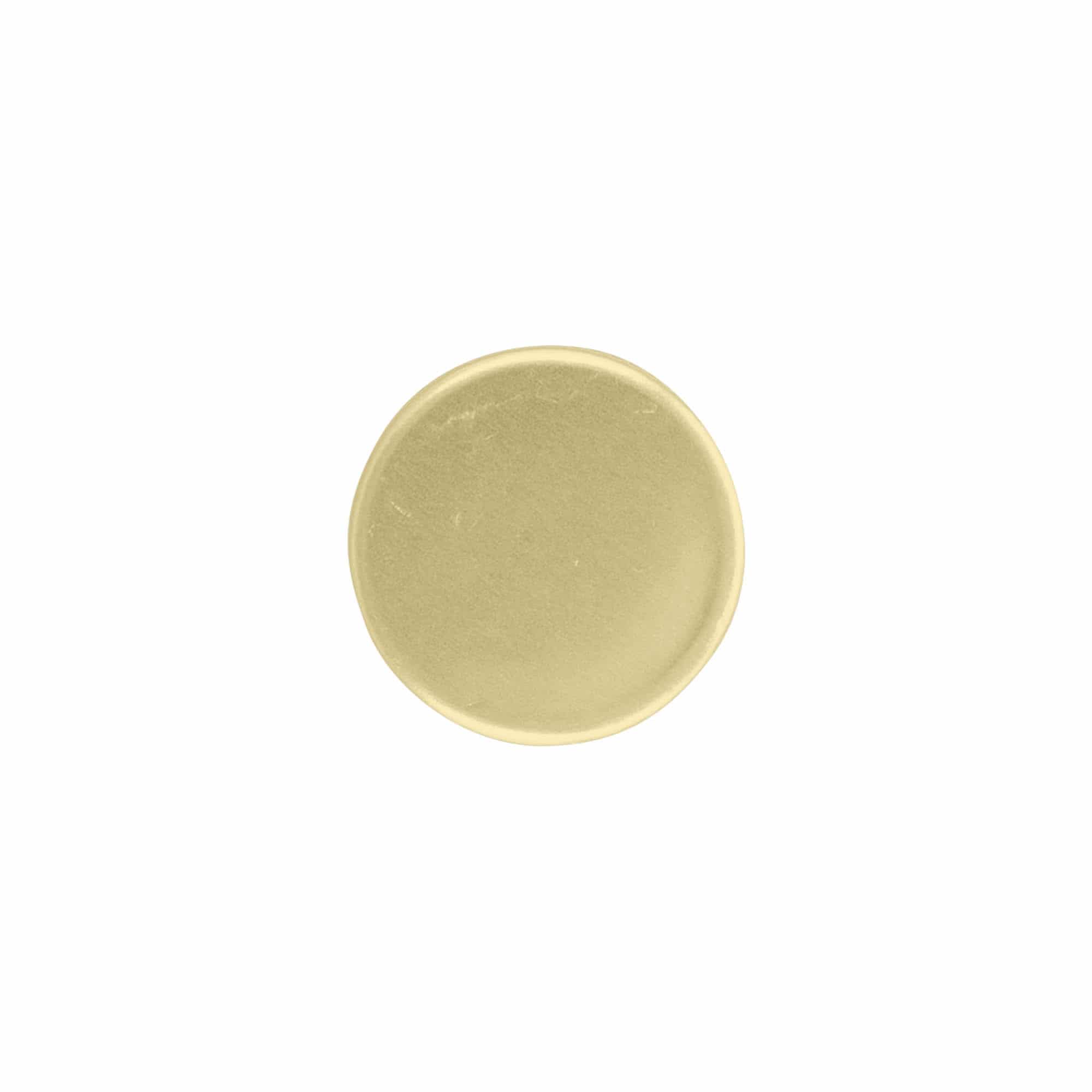 Chiusura a vite con beccuccio versatore, metallo-plastica, oro, per bocca: PP 31,5