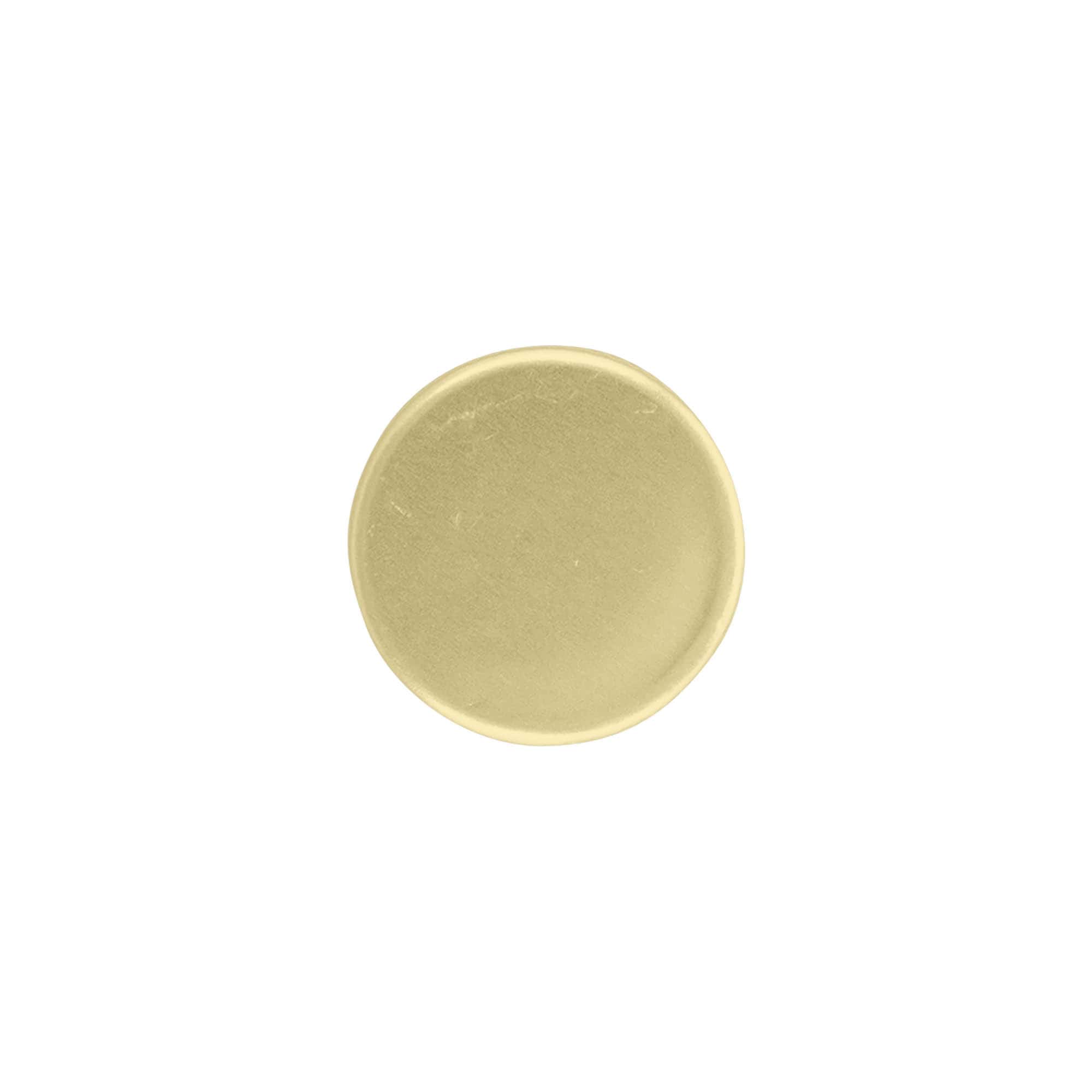 Chiusura a vite con beccuccio versatore, metallo-plastica, oro, per bocca: PP 31,5