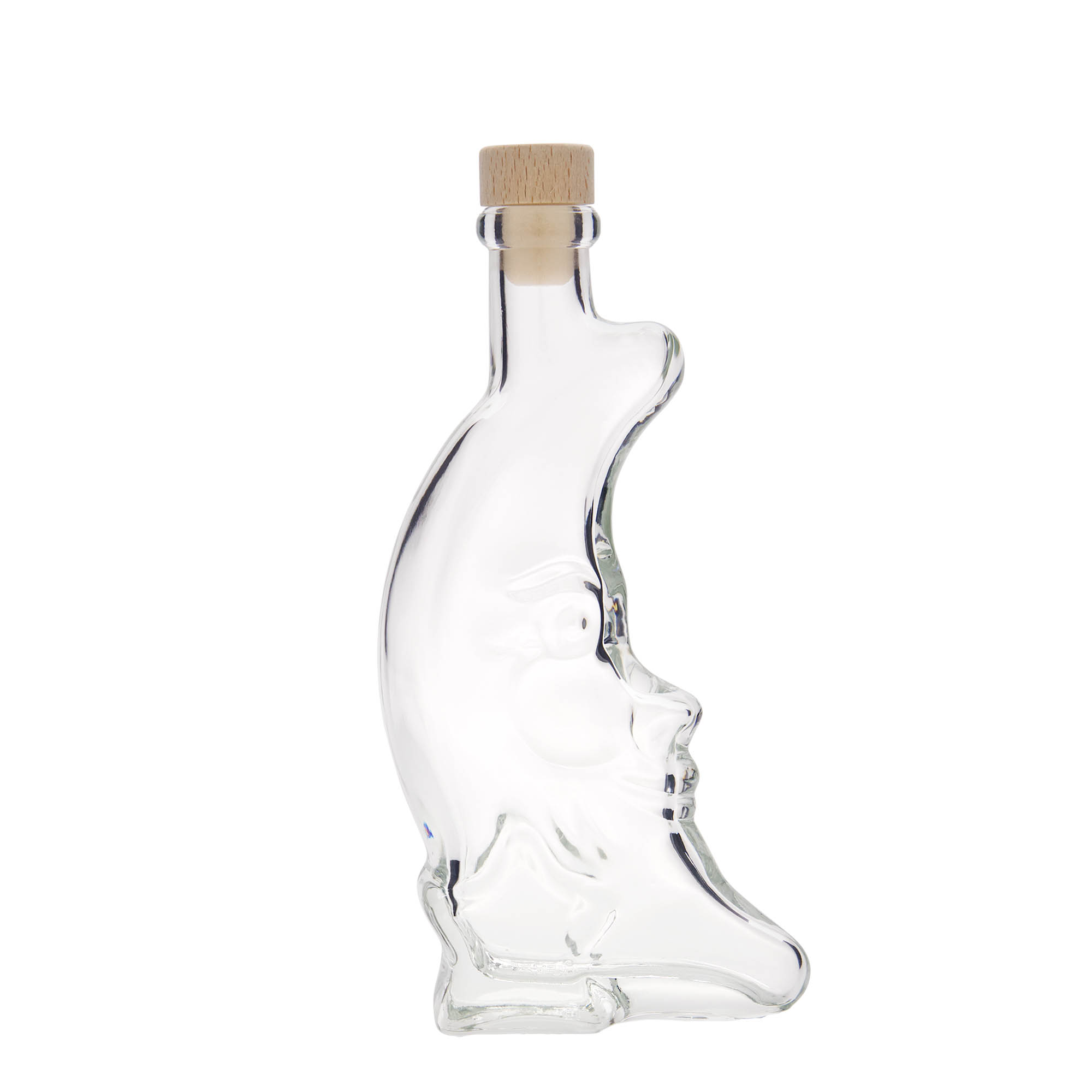 Bottiglia di vetro da 200 ml 'Luna', bocca: sughero Bottiglia di vetro da 200 ml 'Luna', bocca: sughero