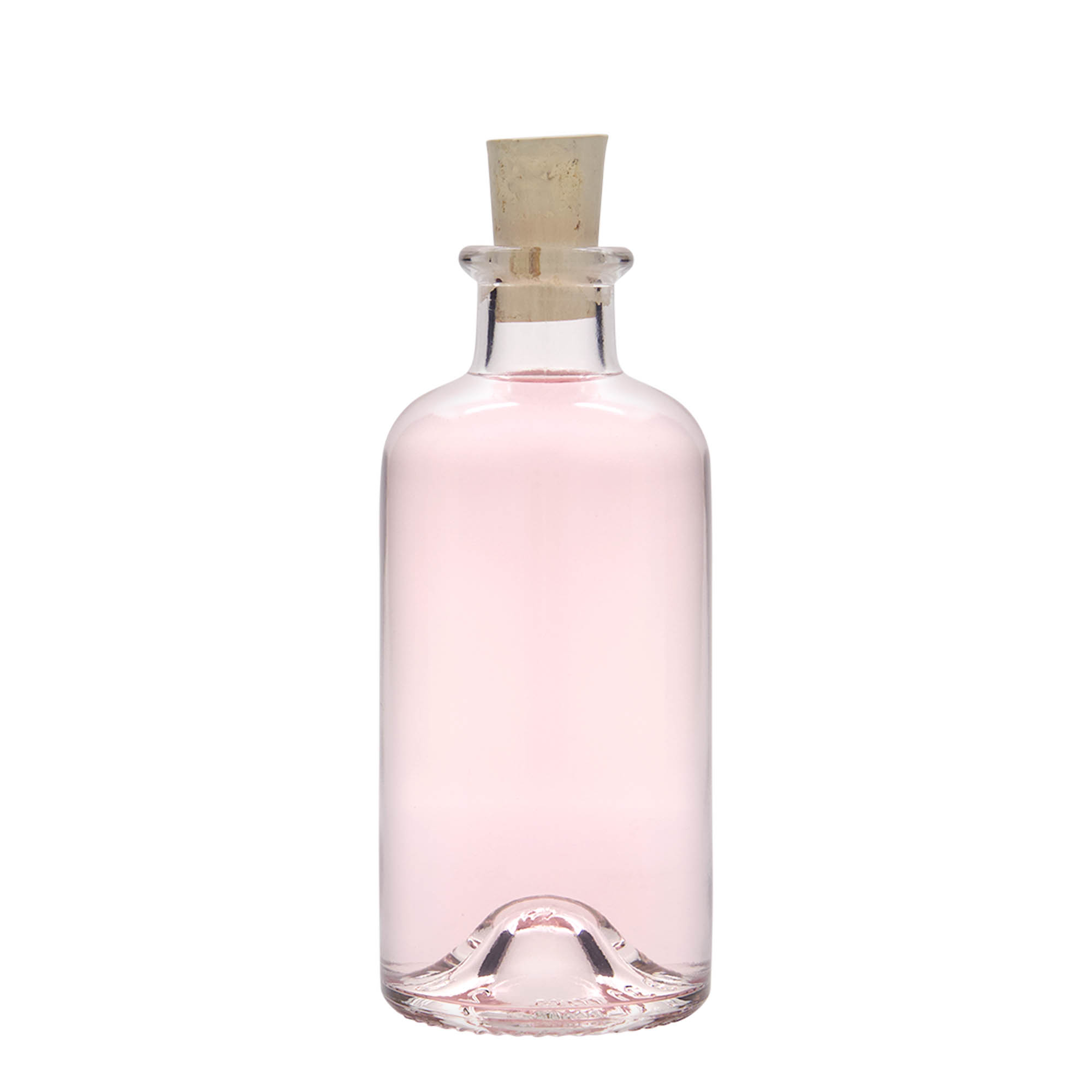 Bottiglia di vetro da 200 ml da farmacista, bocca: tappo di sughero Bottiglia di vetro da 200 ml da farmacista, bocca: tappo di sughero