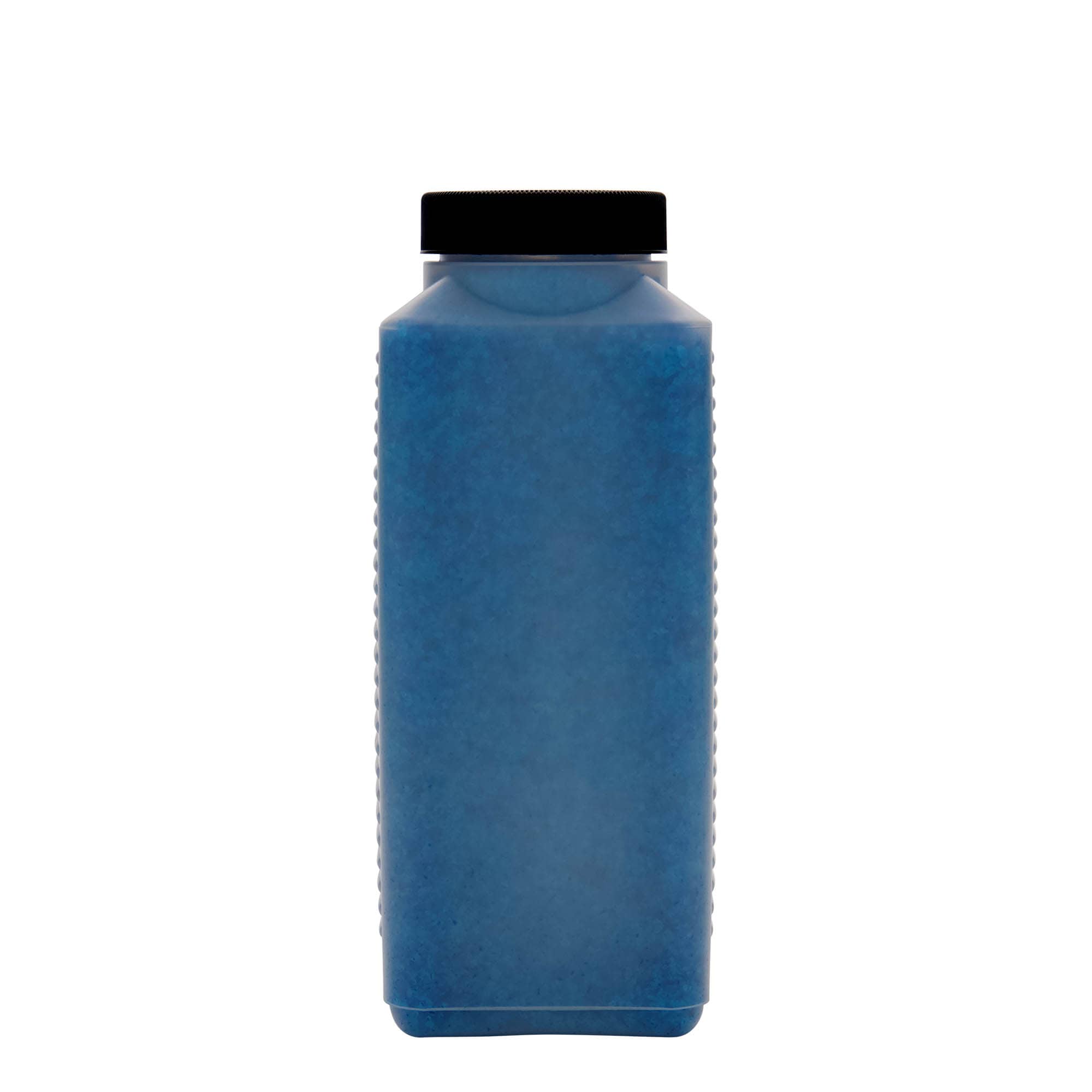 1.000 ml bottiglia a collo largo, rettangolare, plastica HDPE, naturale, bocca: DIN 60 EPE