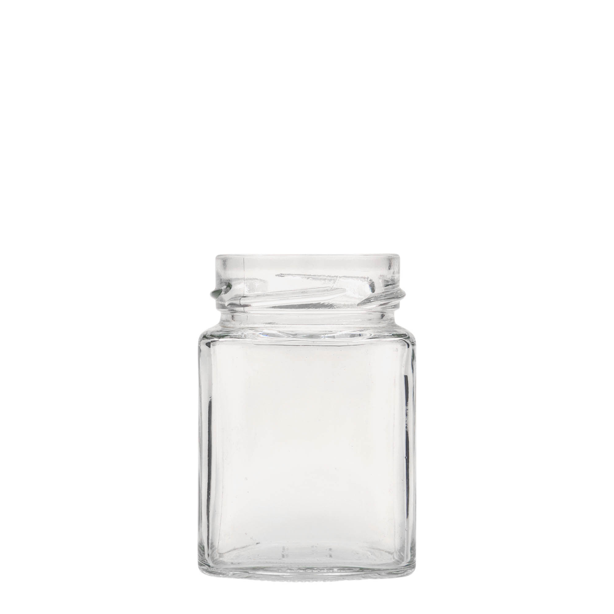 212 ml barattolo quadrato 'Funny', bocca: Deep-Twist-Off (DTO 58)