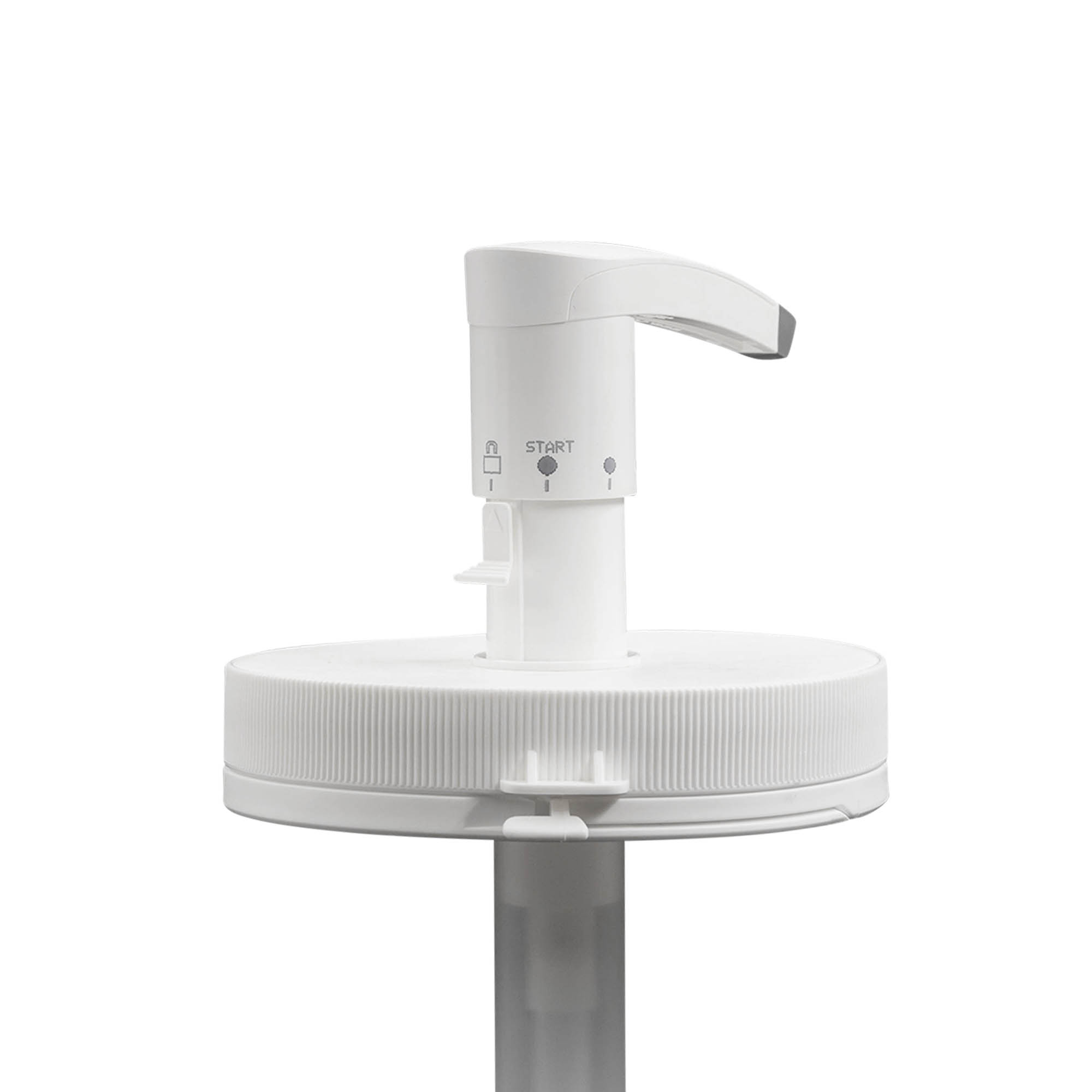 Tappo dosatore a pompa dispenser 1.240 ml 'Securibox', plastica PE, bianca, per imboccatura: a vite