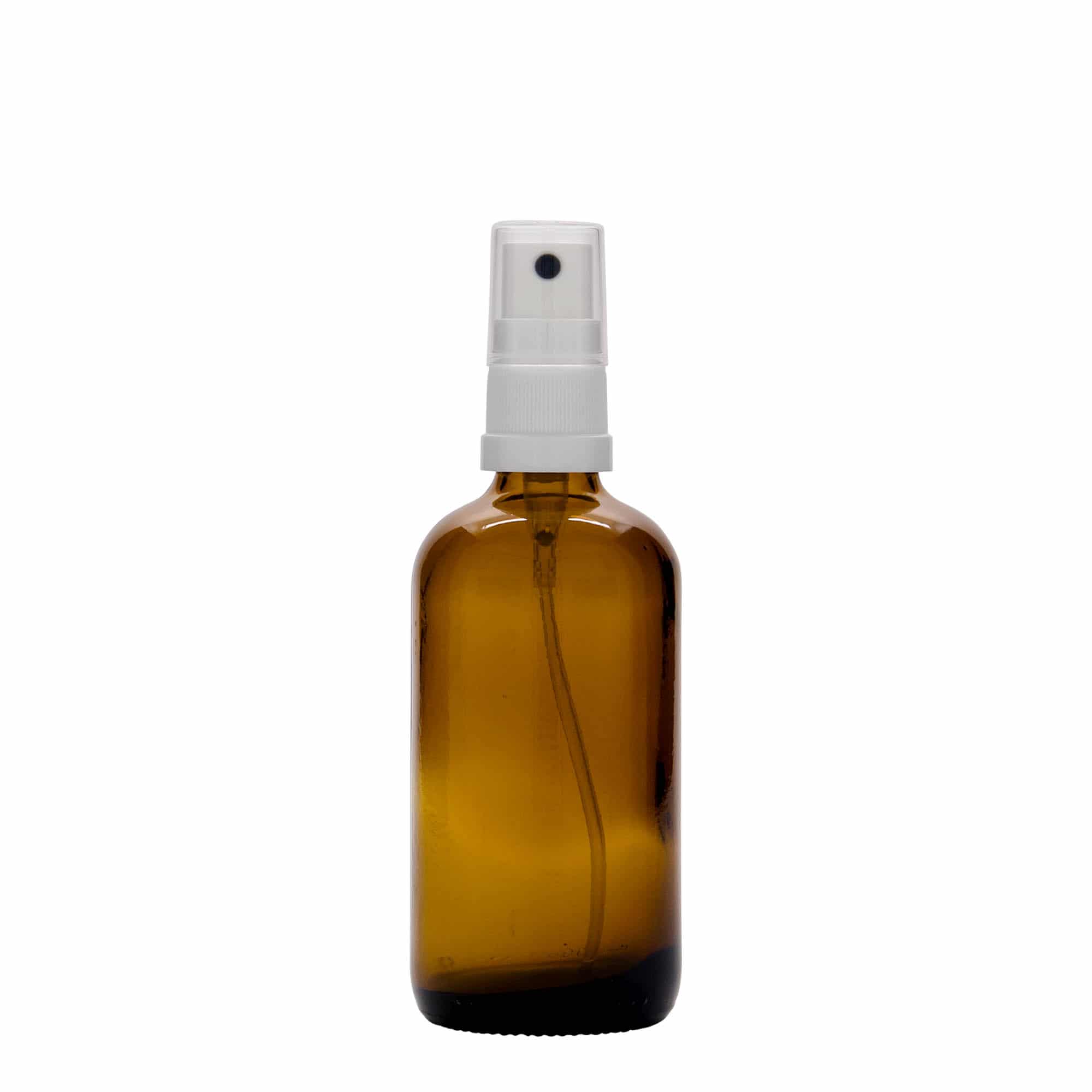 Flacone spray 100 ml medicina, vetro, marrone, bocca: DIN 18