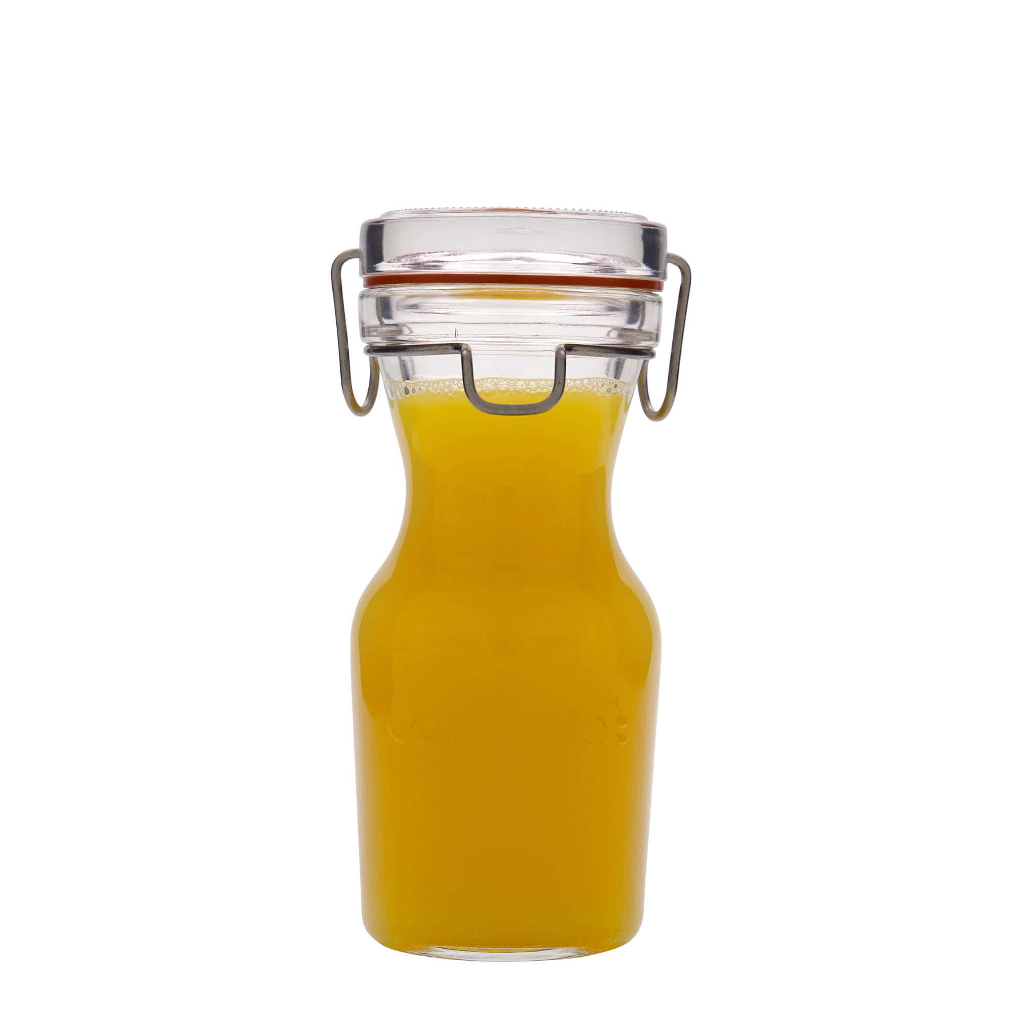 Caraffa in vetro da 250 ml 'Lock-Eat', bocca: chiusura a gancio metallico
