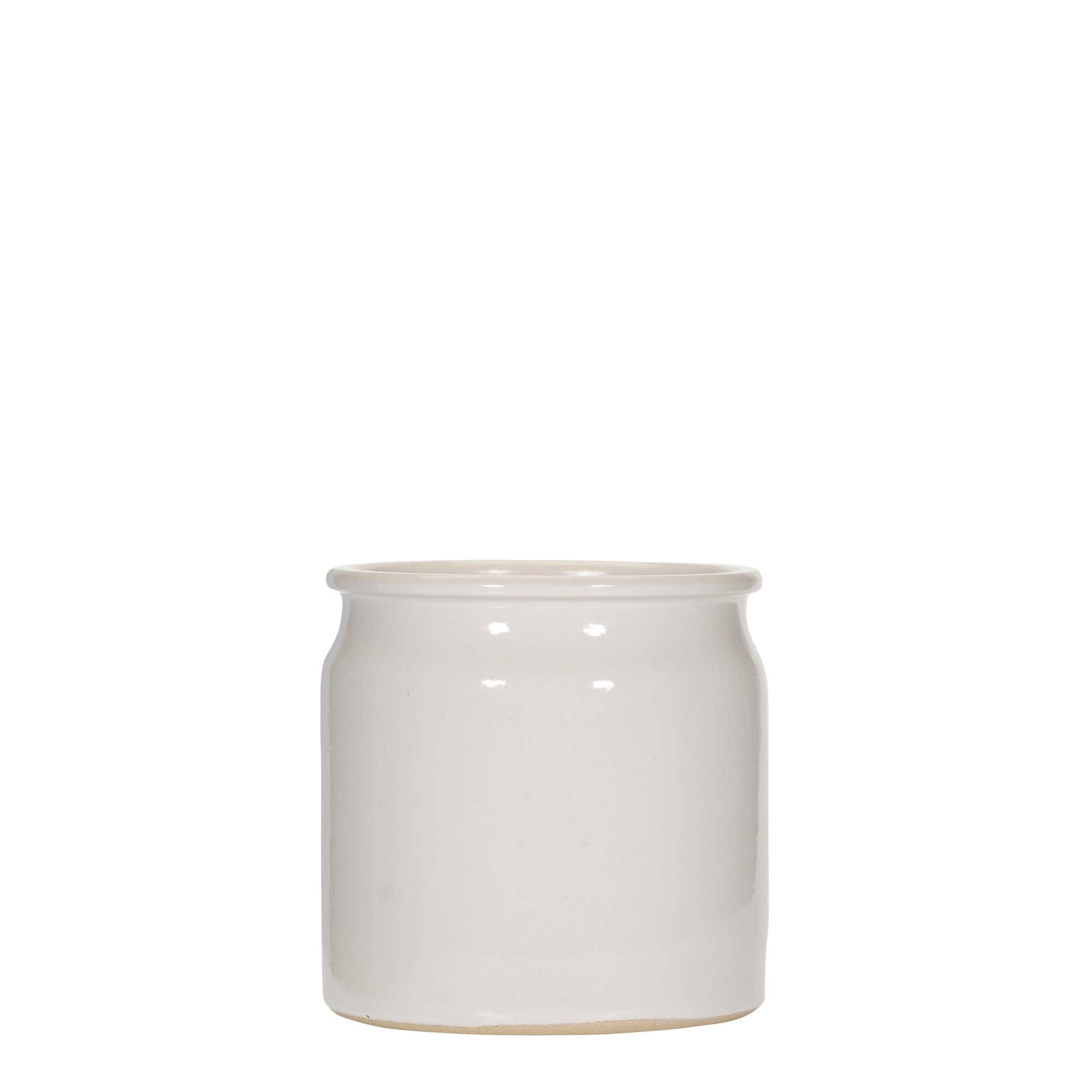 160 ml Vasetto in ceramica/grès, bianco, imboccatura: fascetta 160 ml Vasetto in ceramica/grès, bianco, imboccatura: fascetta