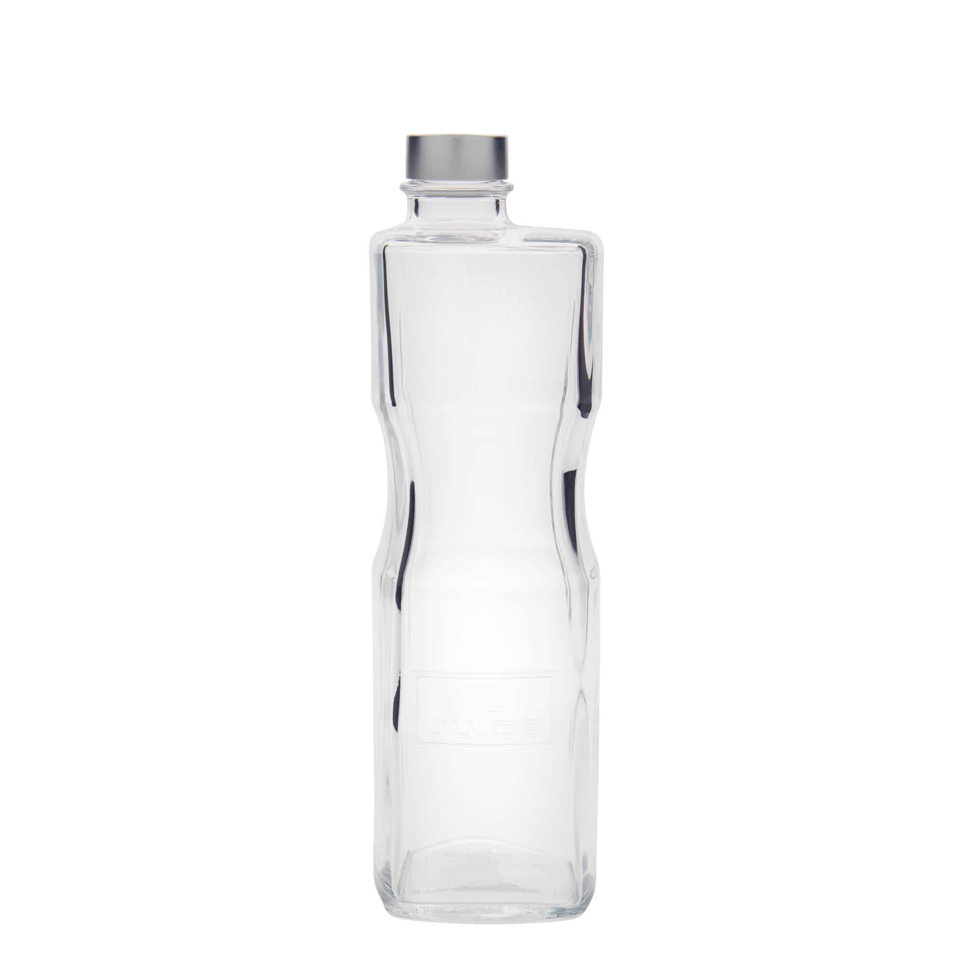 1.000 ml Bottiglia di vetro 'Optima Juice', rettangolare, imboccatura: a vite