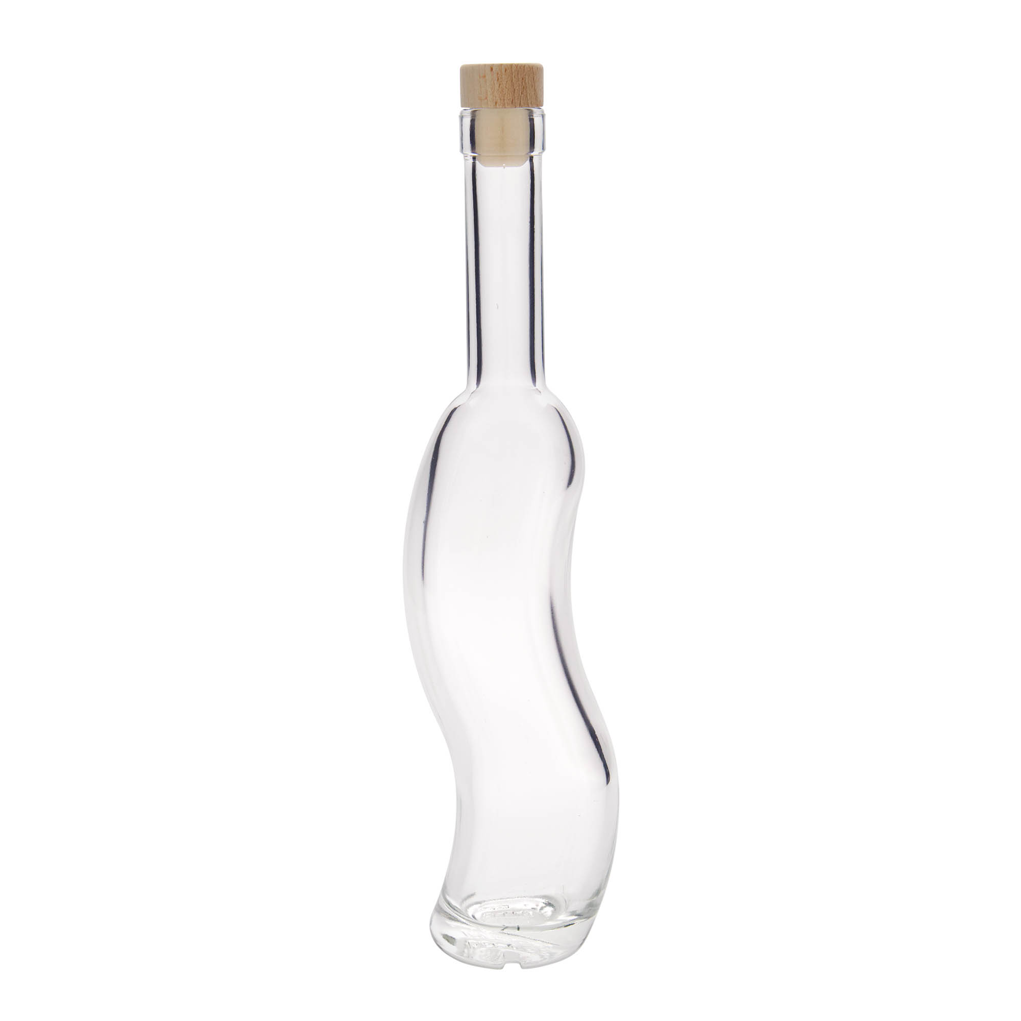 Bottiglia di vetro da 350 ml 'La-Ola', semirotonda, bocca: sughero Bottiglia di vetro da 350 ml 'La-Ola', semirotonda, bocca: sughero