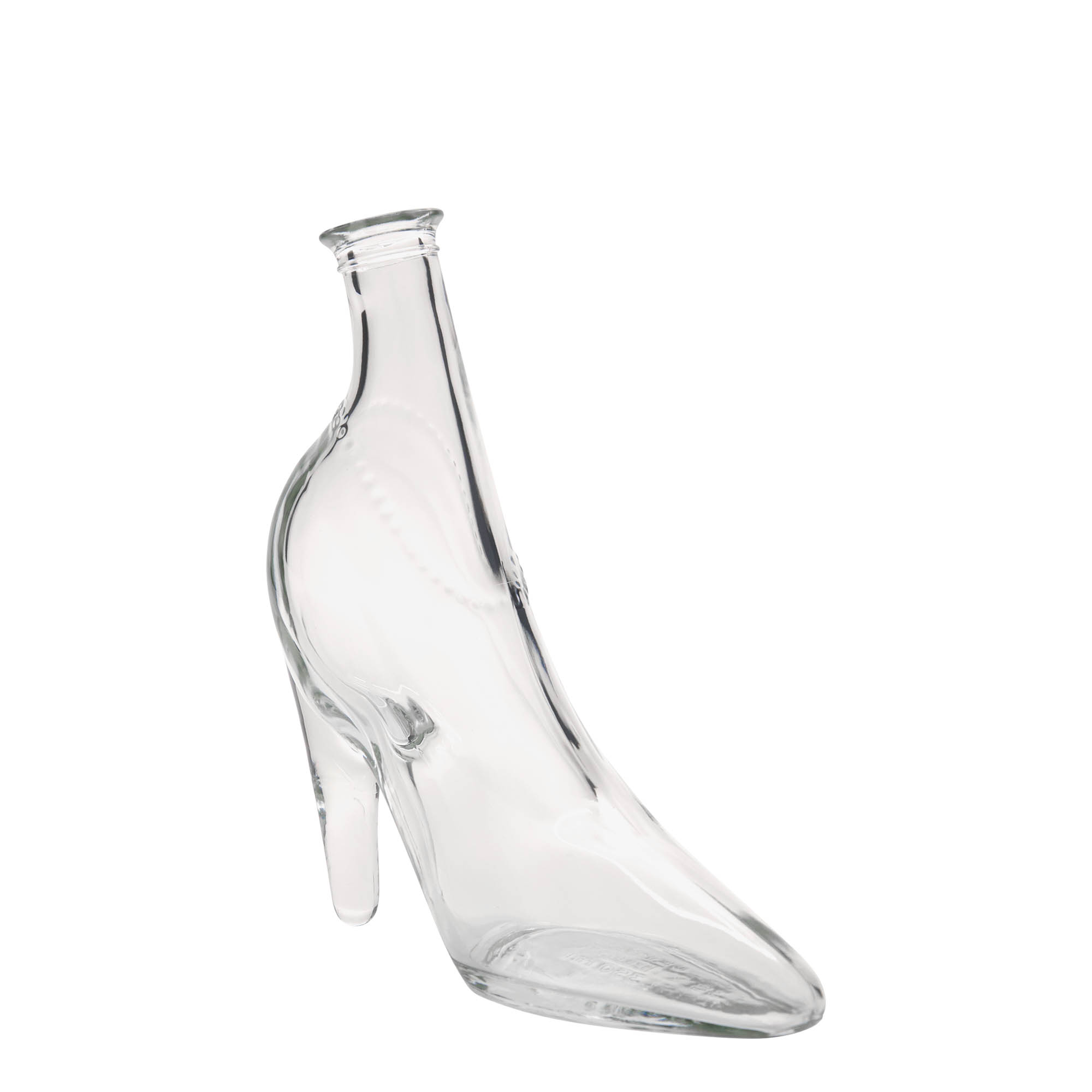 Bottiglia di vetro da 350 ml 'Scarpa Elegante', bocca: sughero