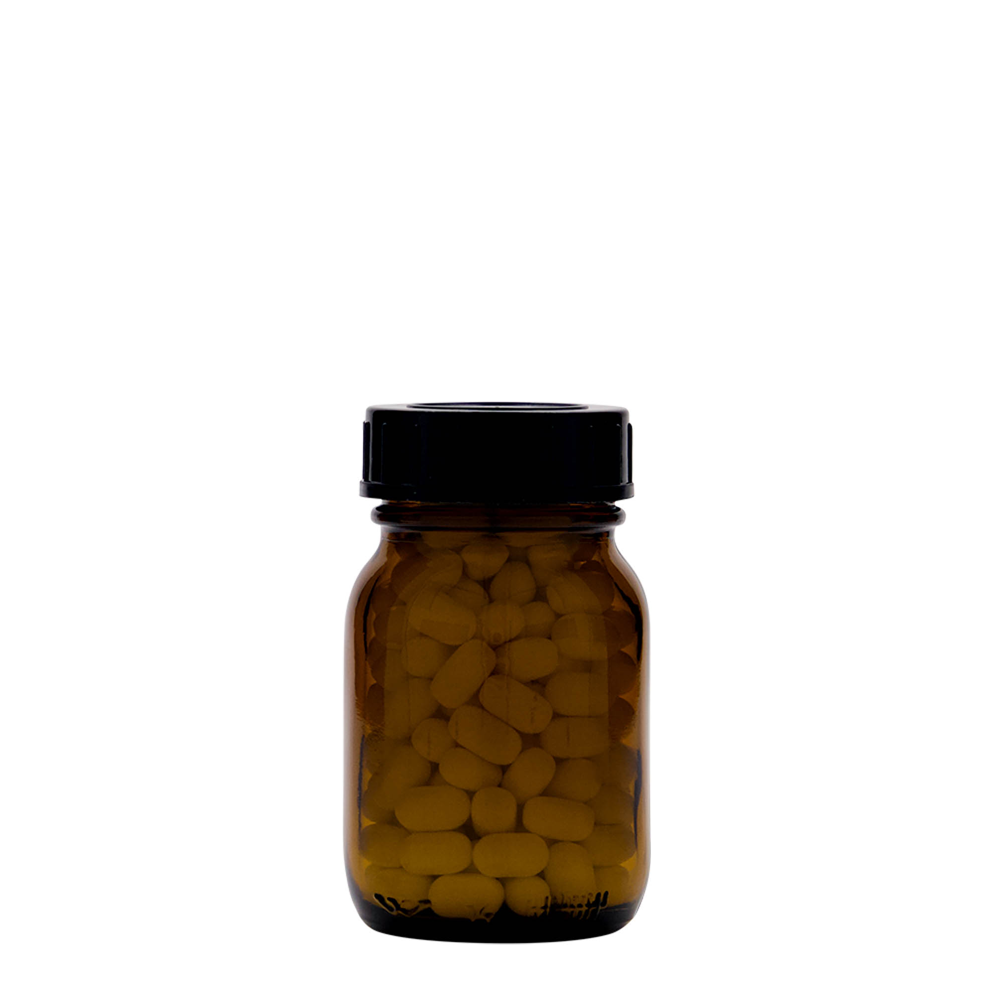 75 ml Vetro a collo largo, marrone, bocca: DIN 40 75 ml Vetro a collo largo, marrone, bocca: DIN 40