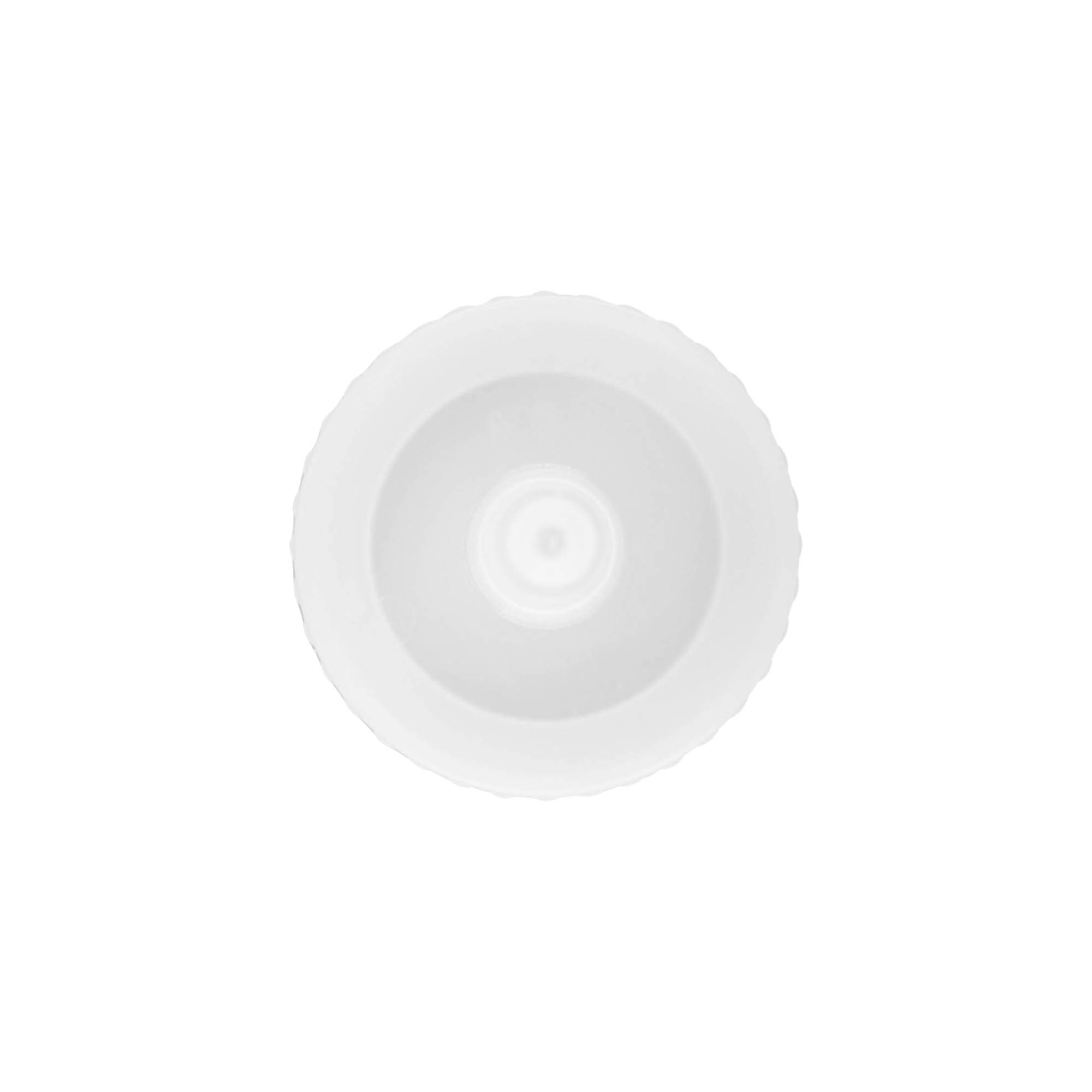 Tappo a vite con beccuccio a spruzzo, plastica PP, bianco, per bocca: 38/400 Tappo a vite con beccuccio a spruzzo, plastica PP, bianco, per bocca: 38/400