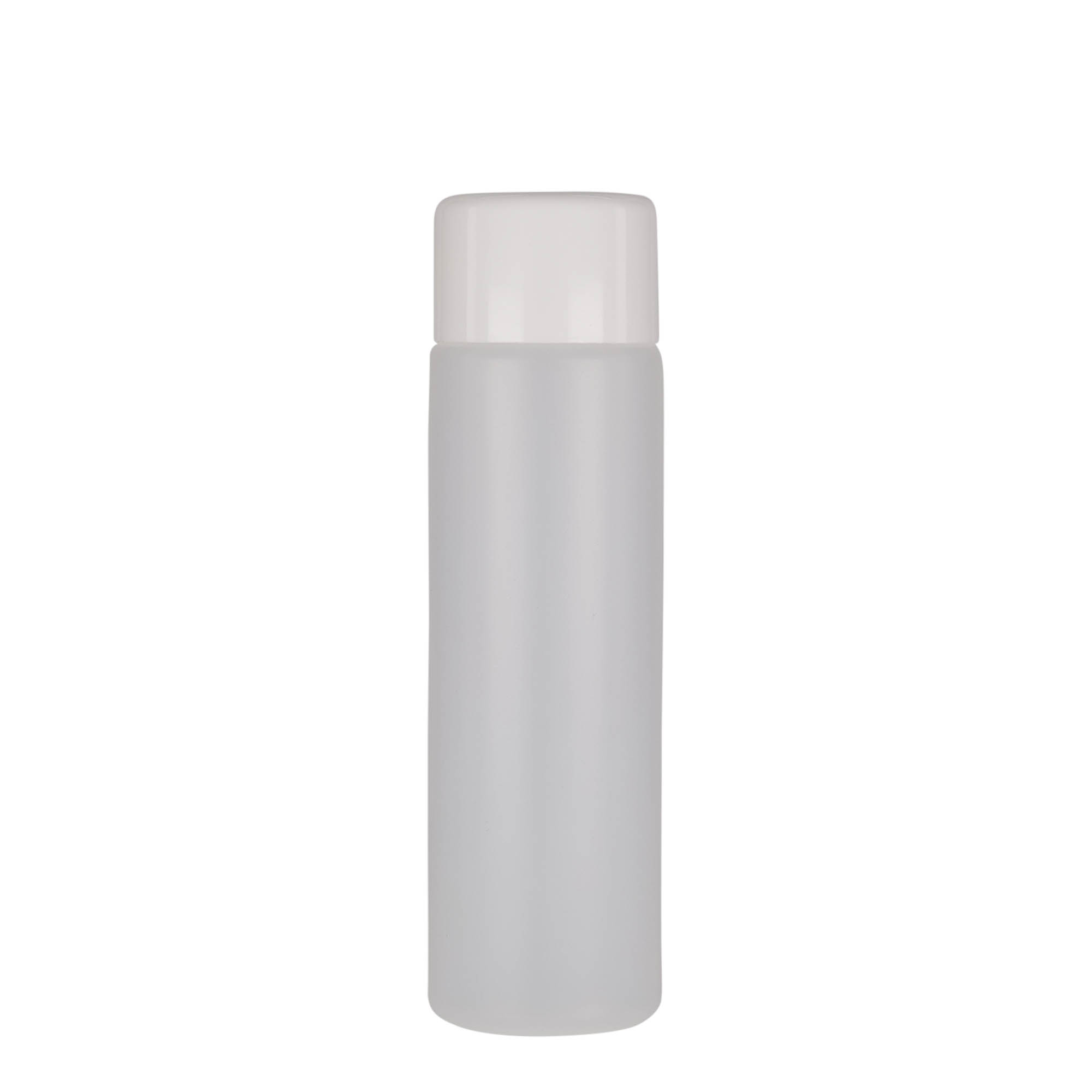 250 ml bottiglia rotonda, plastica PE, naturale, bocca: chiusura a vite