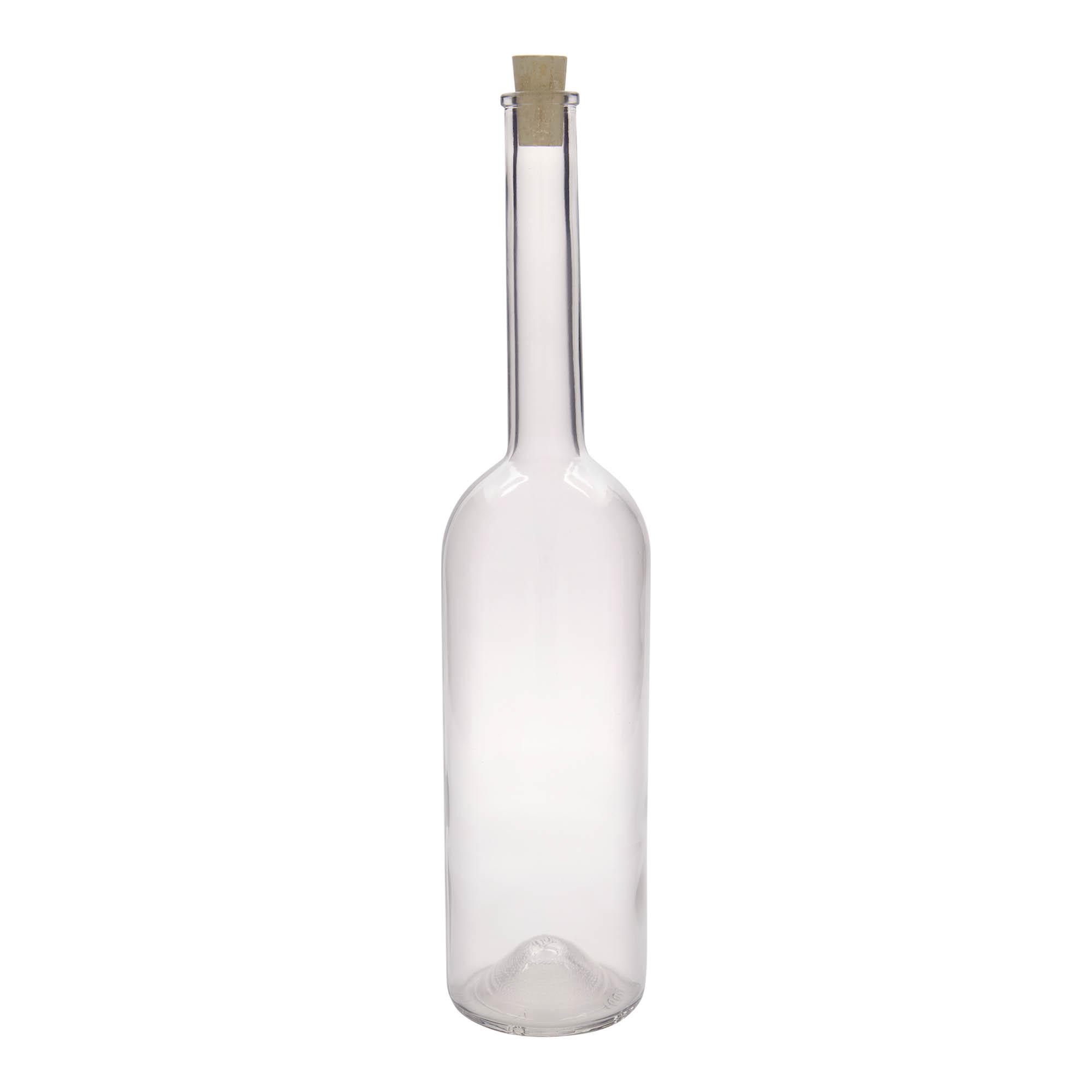Bottiglia di vetro da 1.000 ml 'Opera', bocca: tappo di sughero Bottiglia di vetro da 1.000 ml 'Opera', bocca: tappo di sughero