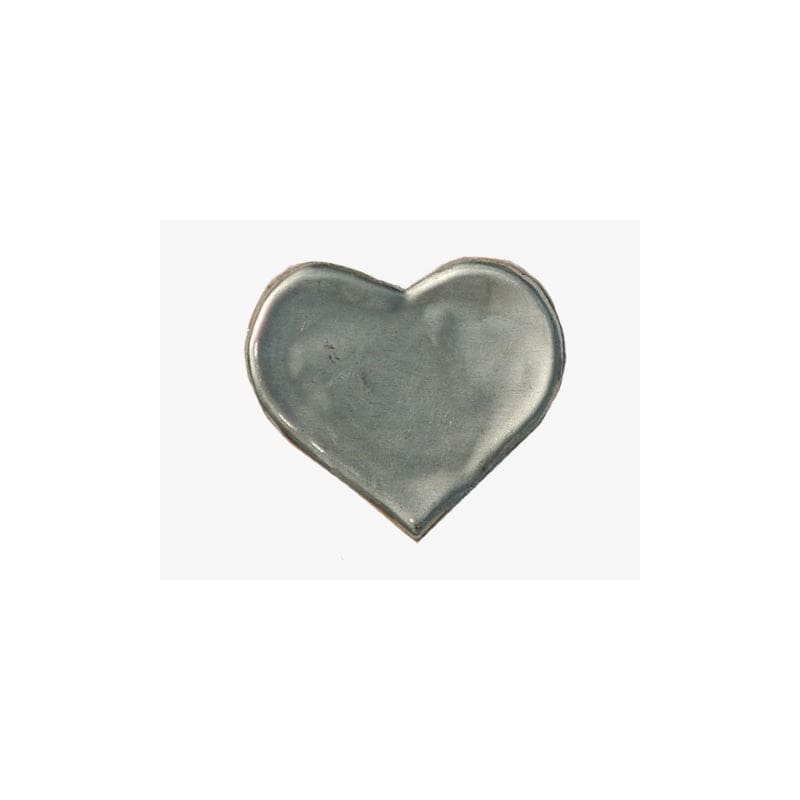 Etichetta in stagno 'Cuore', metallo, argento