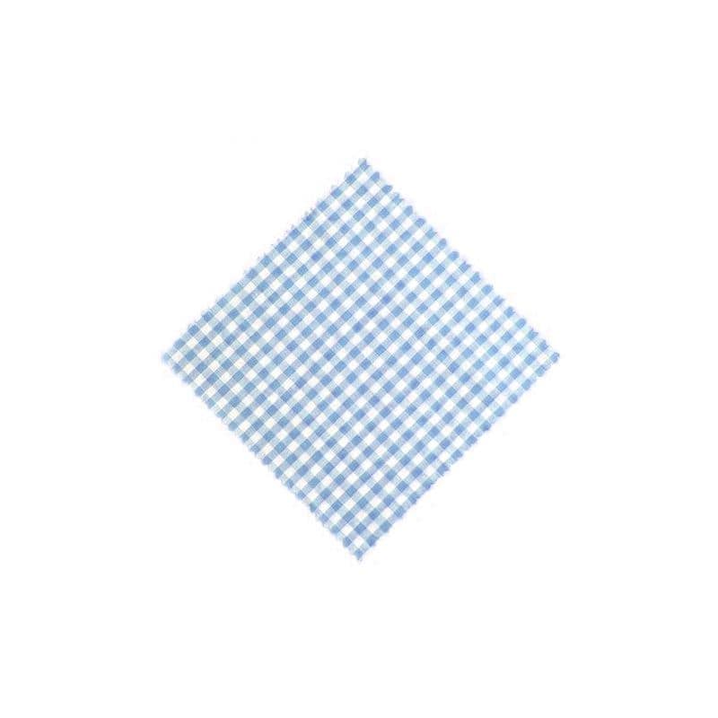 Copri vasetti in stoffa a quadretti 15x15, quadrati, tessuto, azzurro, imboccatura: TO58-TO82