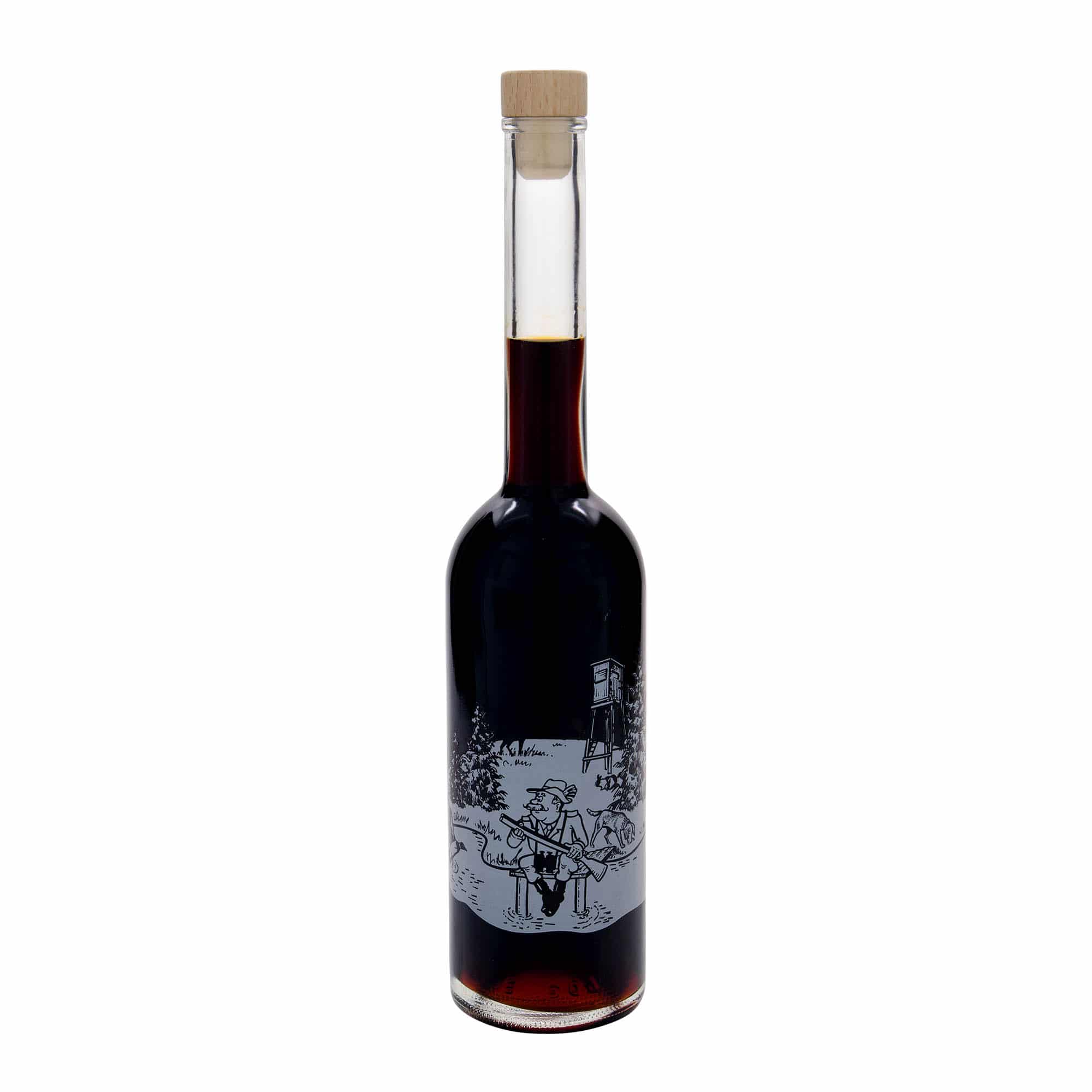 500 ml Bottiglia di vetro 'Opera', motivo: Cacciatore, imboccatura: fascetta