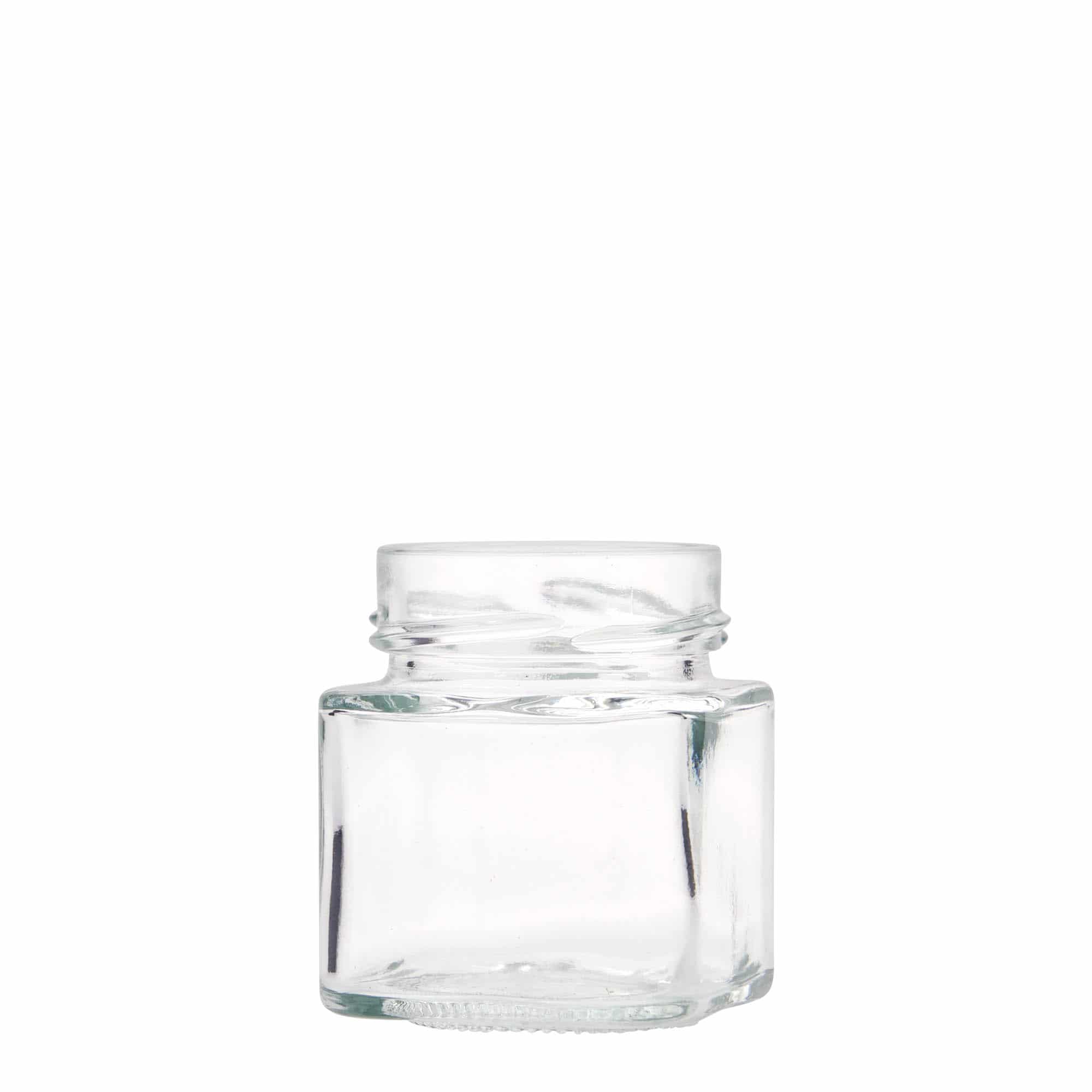 156 ml Vasetto quadrato, vetro 'Funny', imboccatura: Twist-Off Deep (DTO 58)