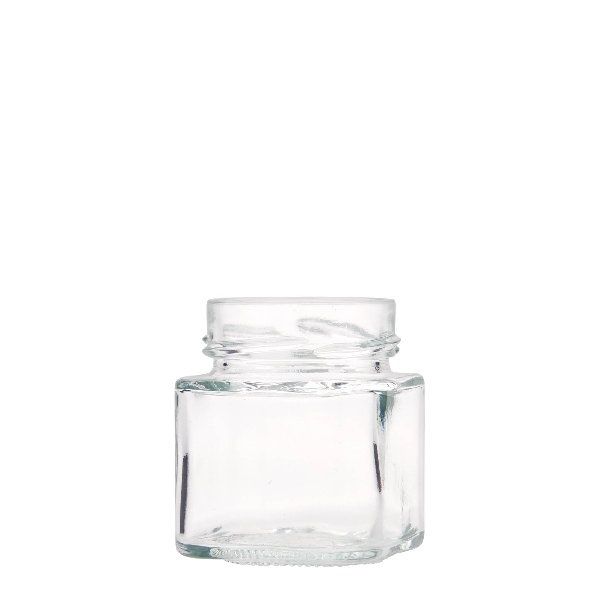 156 ml Vasetto quadrato, vetro 'Funny', imboccatura: Twist-Off Deep (DTO 58)