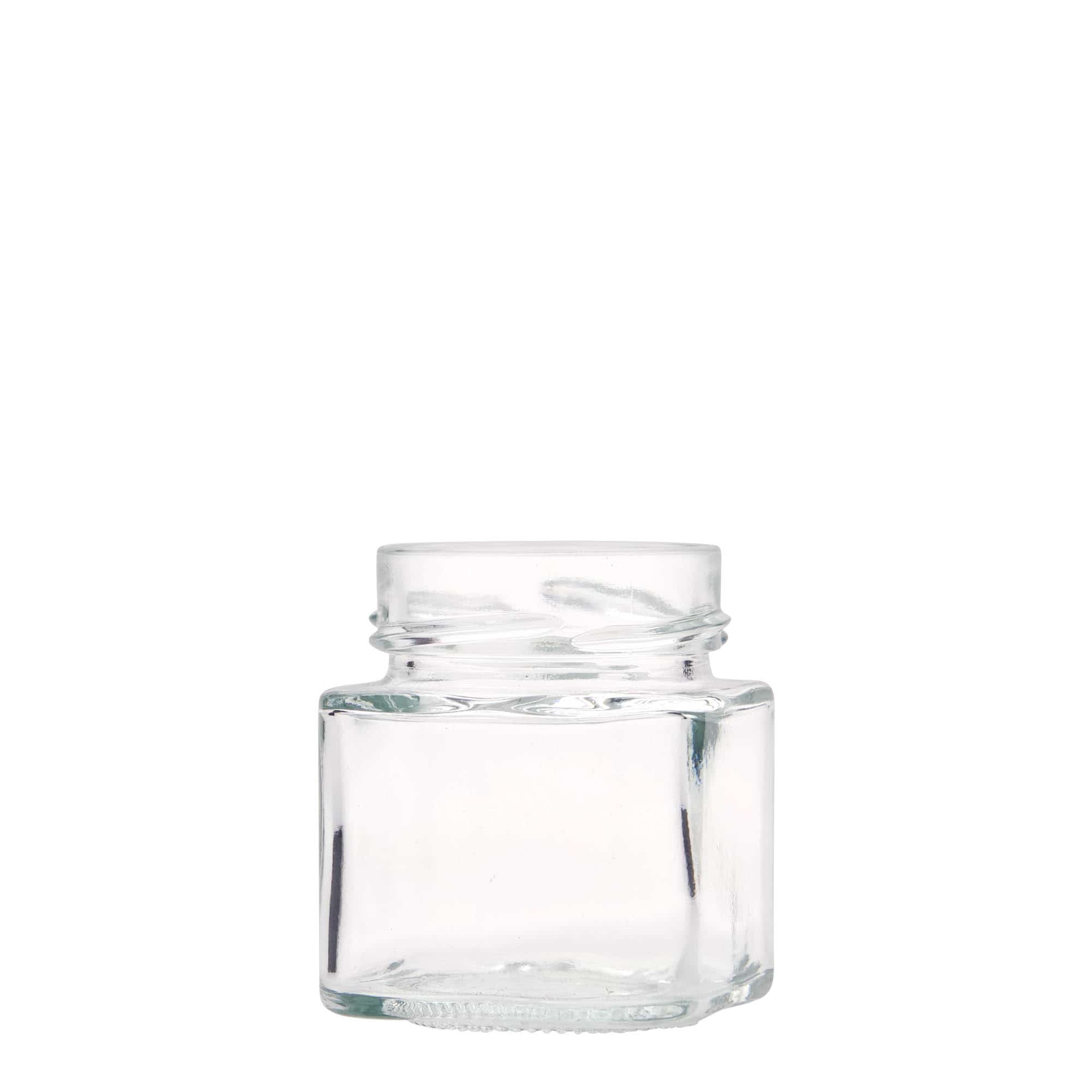 156 ml barattolo quadrato 'Funny', bocca: Deep-Twist-Off (DTO 58)