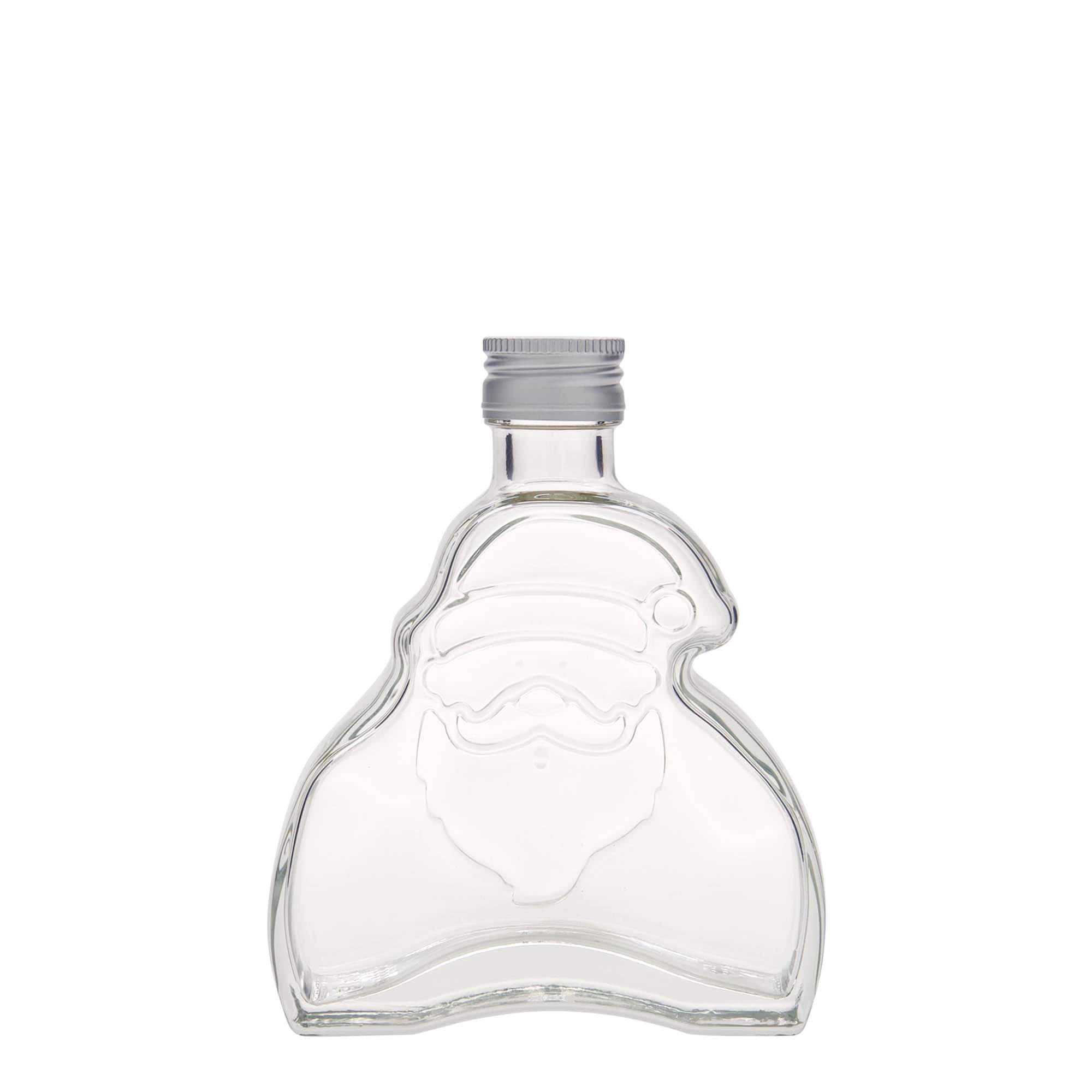 Bottiglia di vetro da 200 ml 'Babbo Natale', bocca: PP 28
