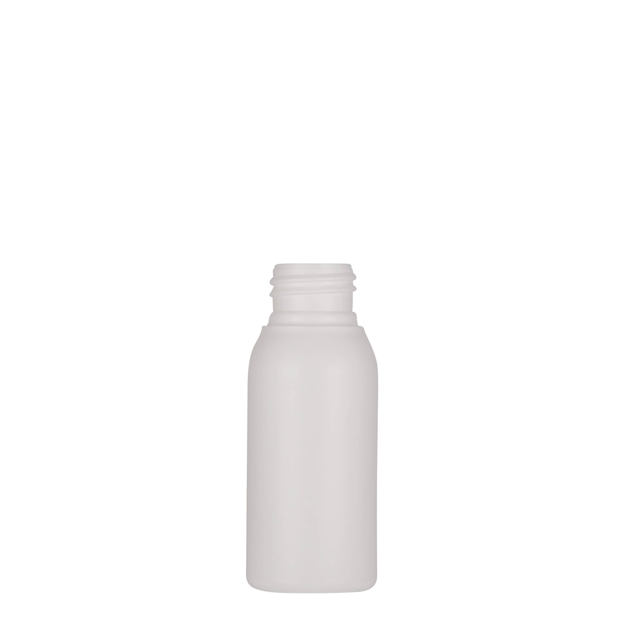 Bottiglia in plastica da 50 ml 'Tuffy', HDPE, bianca, bocca: 24/410 Bottiglia in plastica da 50 ml 'Tuffy', HDPE, bianca, bocca: 24/410