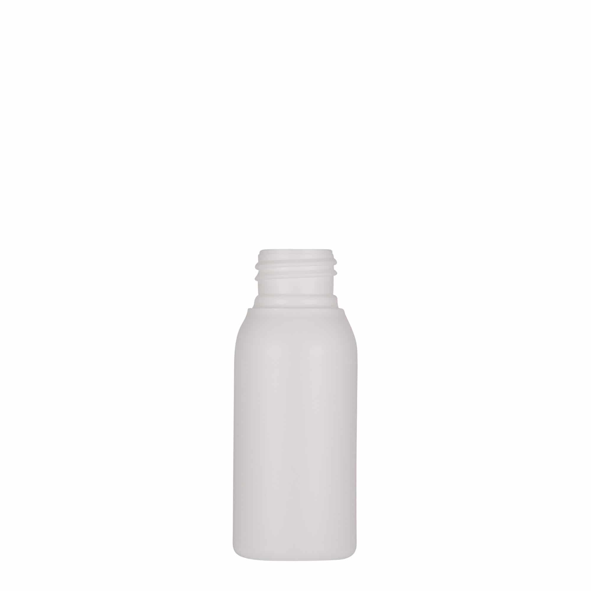 Bottiglia in plastica da 50 ml 'Tuffy', HDPE, bianca, bocca: 24/410