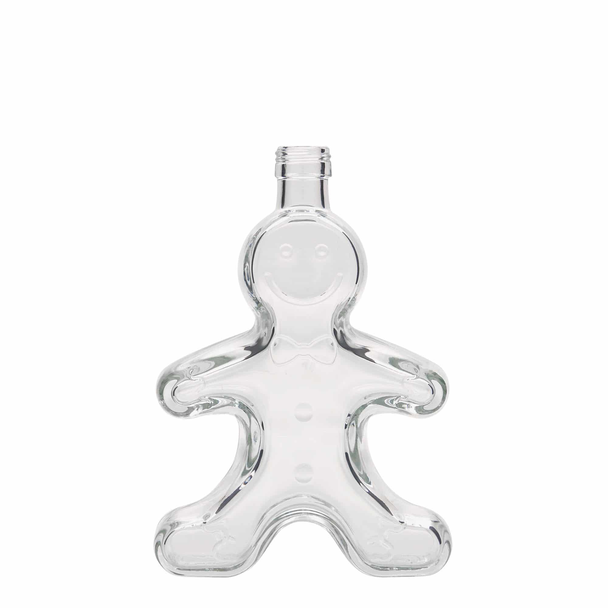 250 ml Bottiglia di vetro 'Omino di panpepato', imboccatura: PP 24 250 ml Bottiglia di vetro 'Omino di panpepato', imboccatura: PP 24
