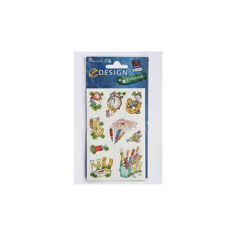 Adesivi 'Capodanno', carta, multicolore Adesivi 'Capodanno', carta, multicolore