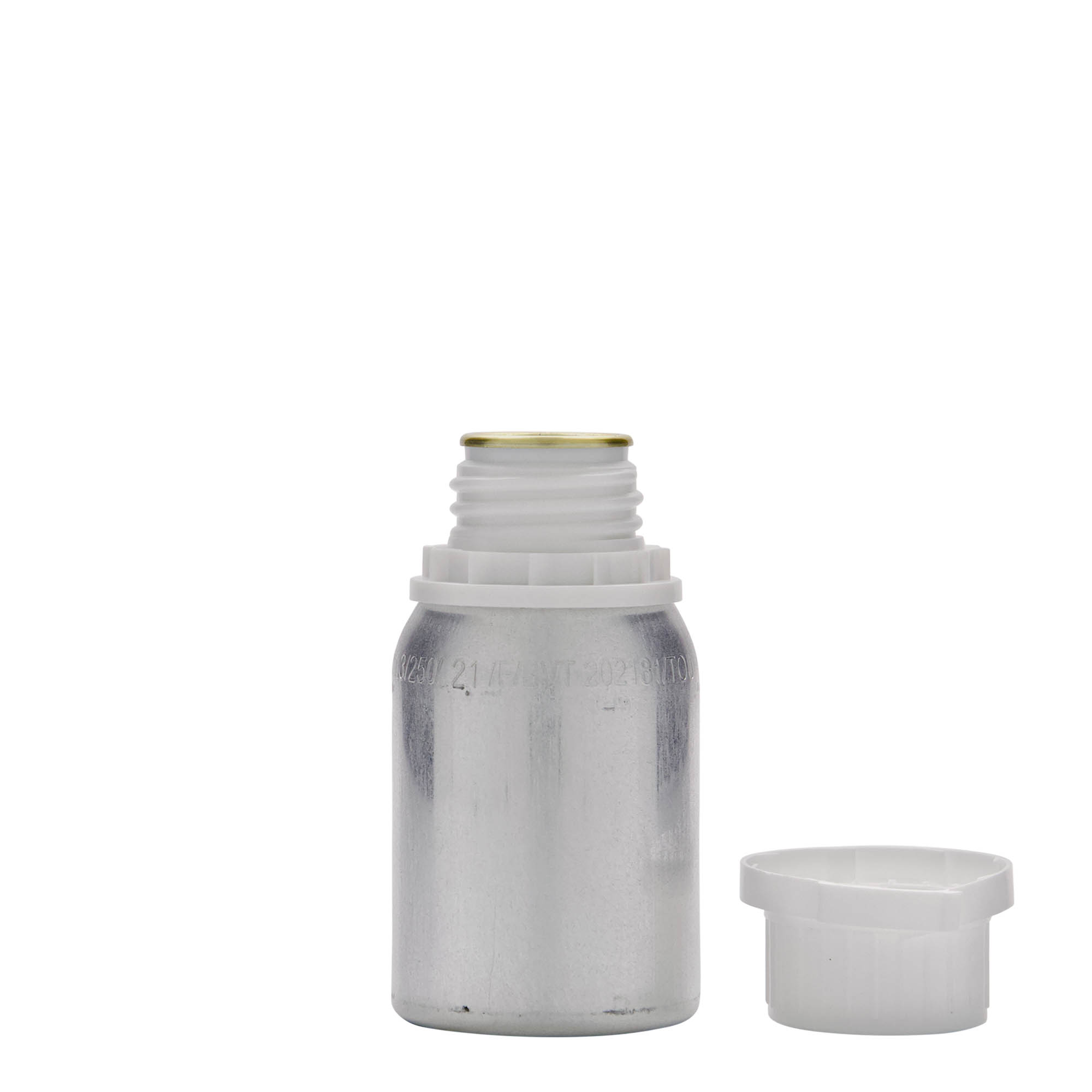 125 ml bottiglia in alluminio, metallo, argento, bocca: DIN 32 125 ml bottiglia in alluminio, metallo, argento, bocca: DIN 32