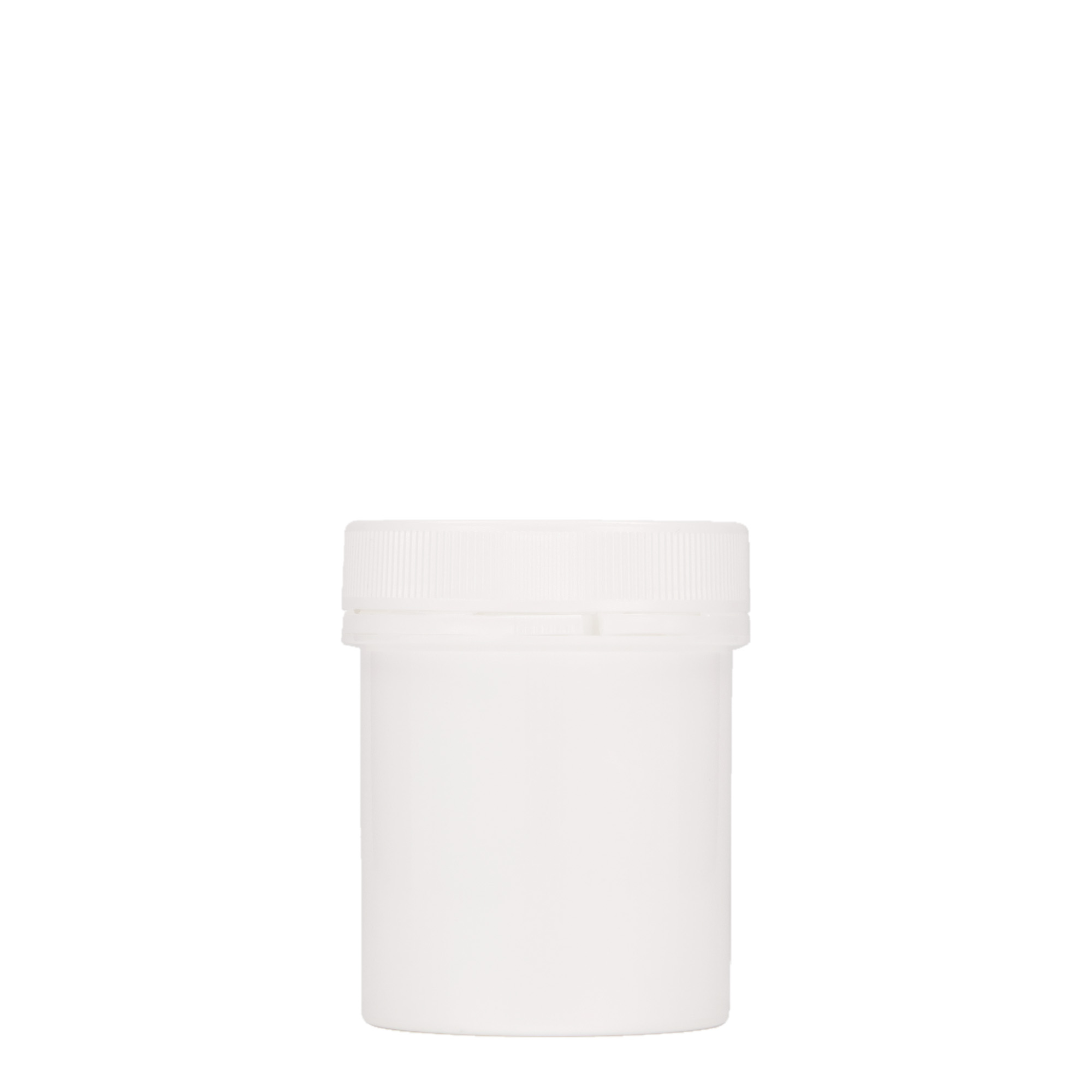 150 ml barattolo di plastica 'Securilock', PP, bianco, bocca: chiusura a vite 150 ml barattolo di plastica 'Securilock', PP, bianco, bocca: chiusura a vite