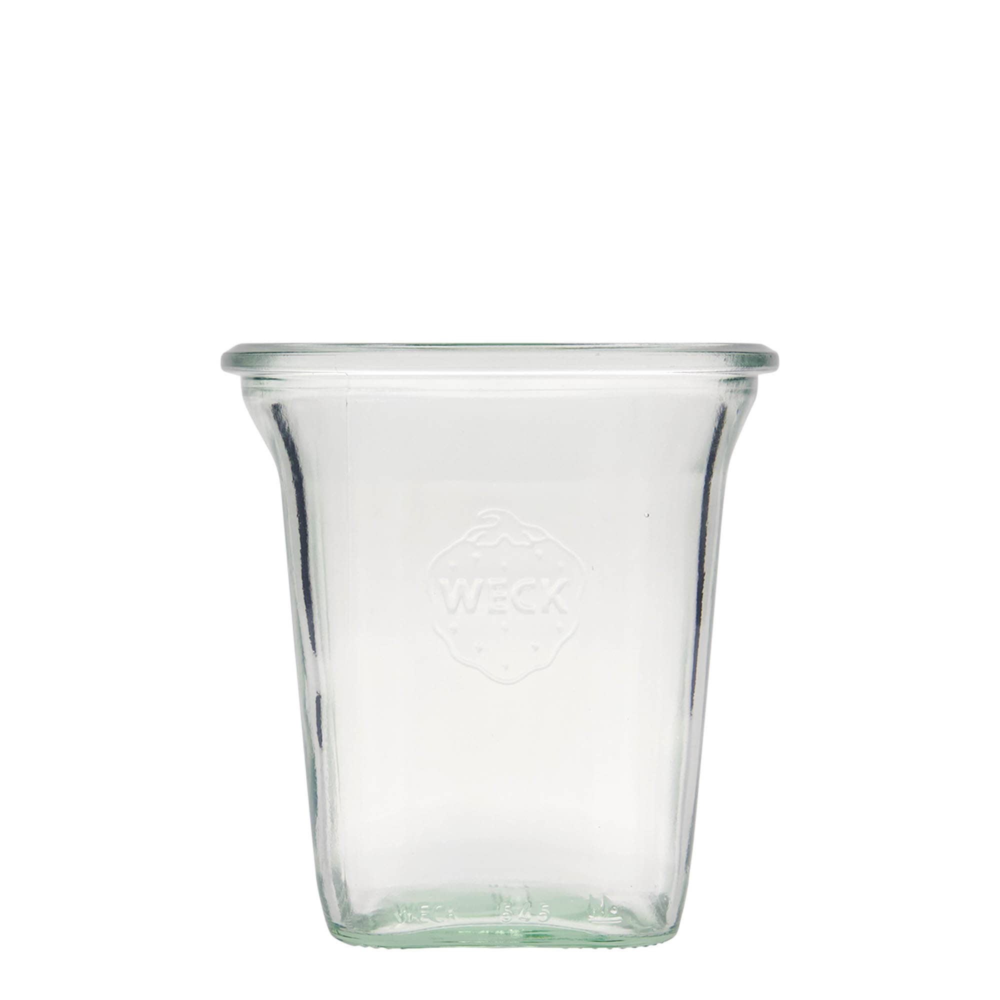 6x 545 ml WECK-Quadroglas con coperchio in vetro RR 100