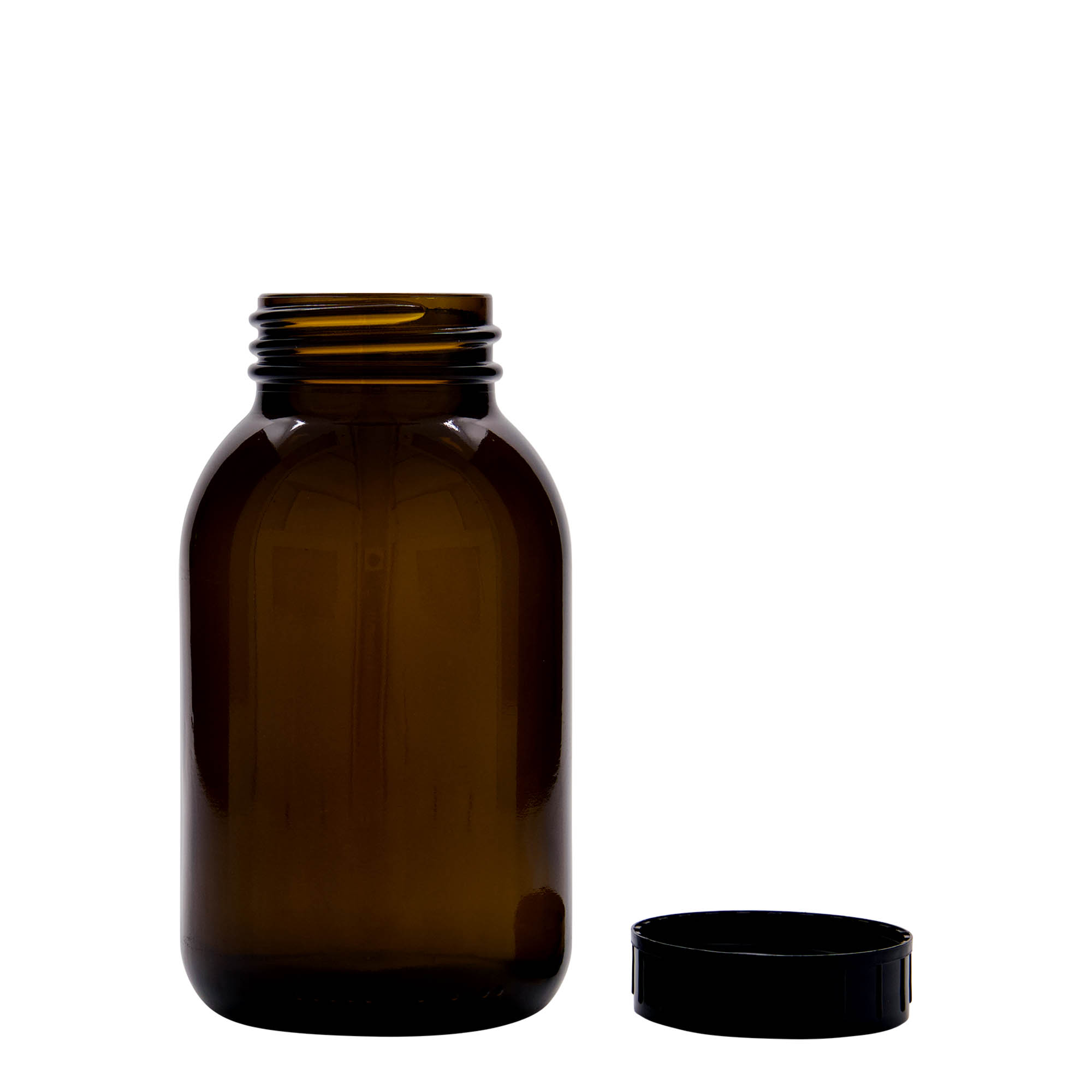 500 ml Vaso a bocca larga, marrone, bocca: DIN 55