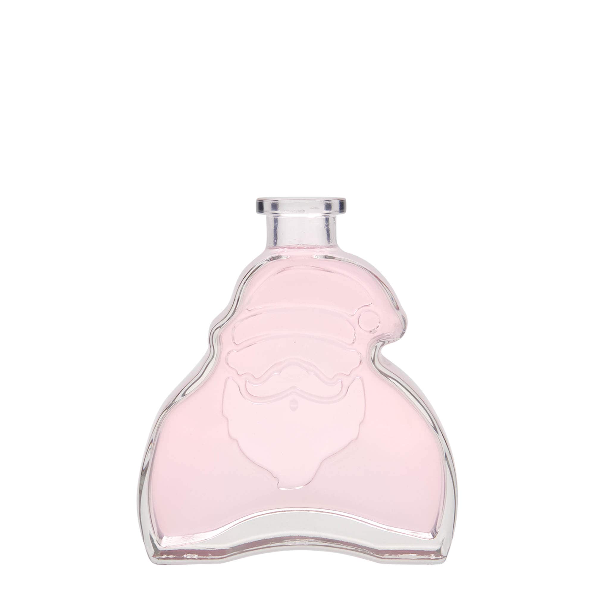 Bottiglia di vetro da 200 ml 'Babbo Natale', bocca: sughero