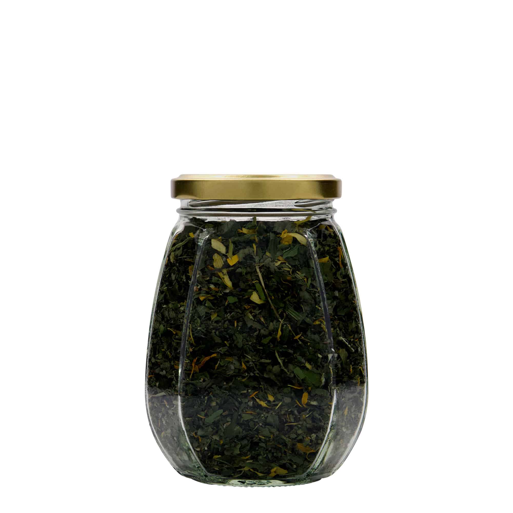 Vaso per gioielli 385 ml, esagonale, bocca: Twist-Off (TO 63)