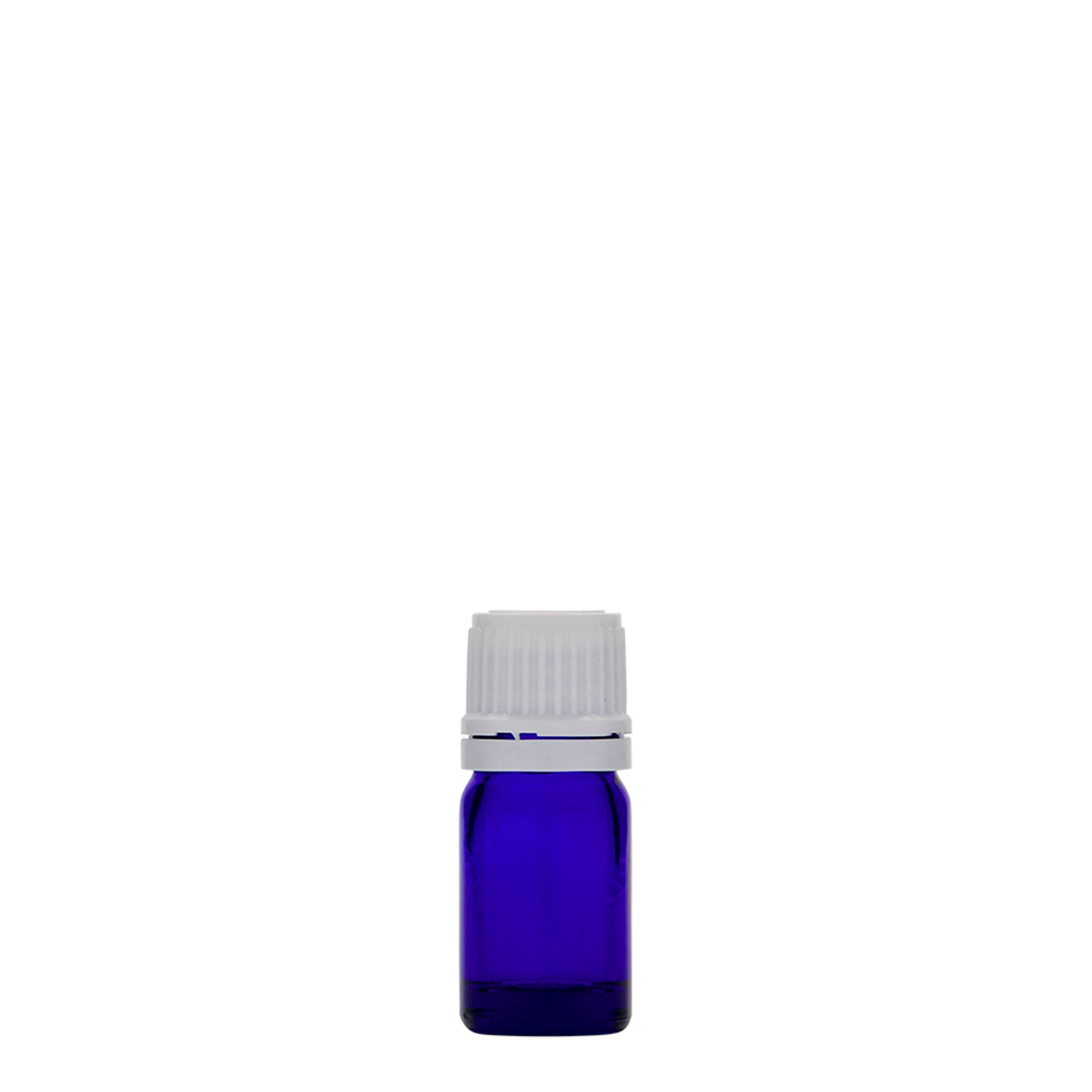 5 ml flacone medico, vetro, blu reale, bocca: DIN 18