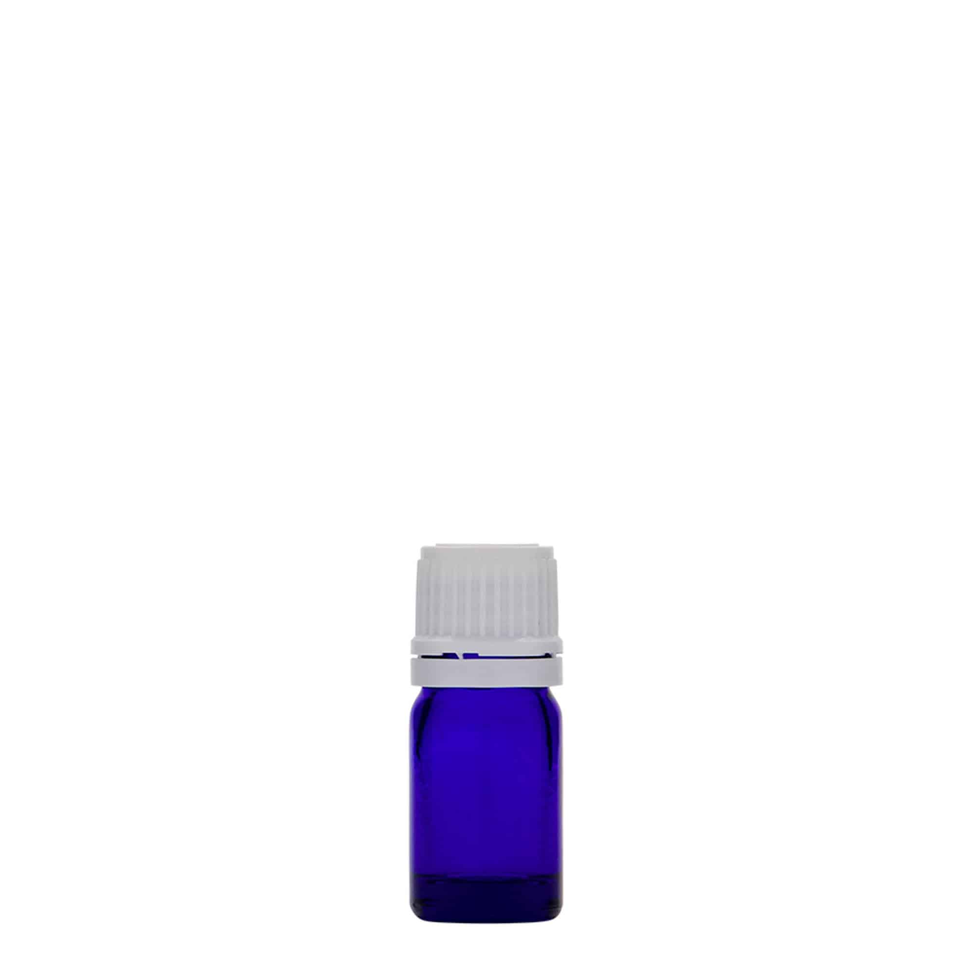 5 ml flacone medico, vetro, blu reale, bocca: DIN 18