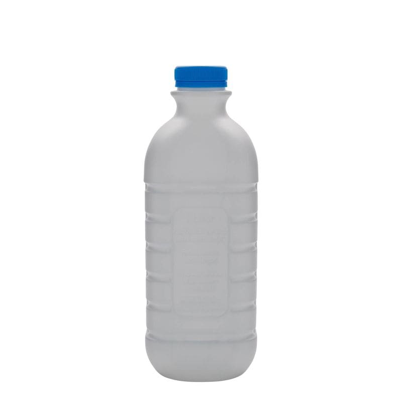 Bottiglie In Plastica HDPE 1000ml - Con Tappo A Vite Nero, 5 Pezzi, Etichette Incluse, Per Alimenti E Liquidi - Foto 3